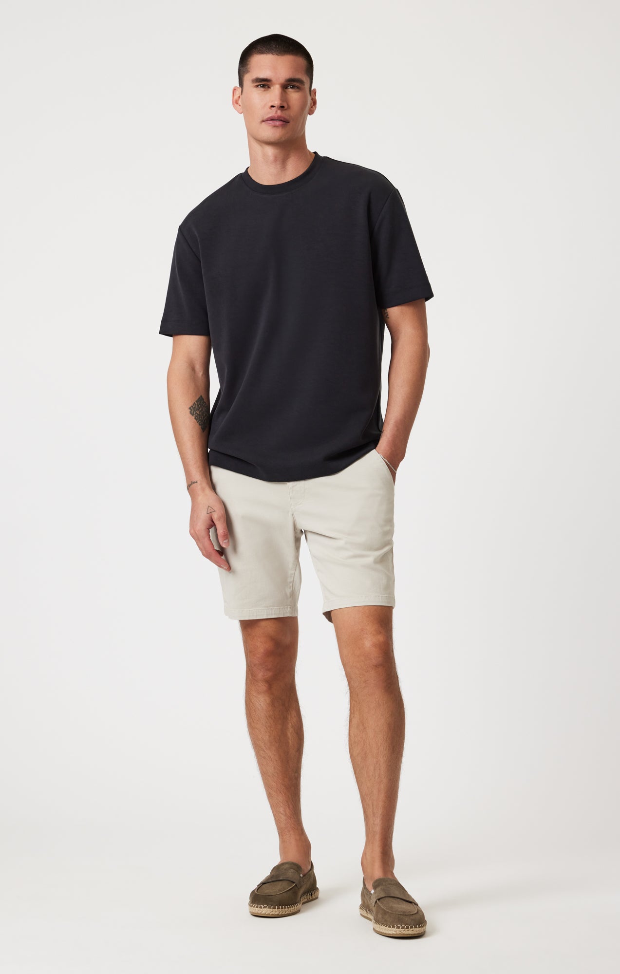 JACOB CROP SHORTS IN FROST CASUAL TWILL - Mavi Jeans