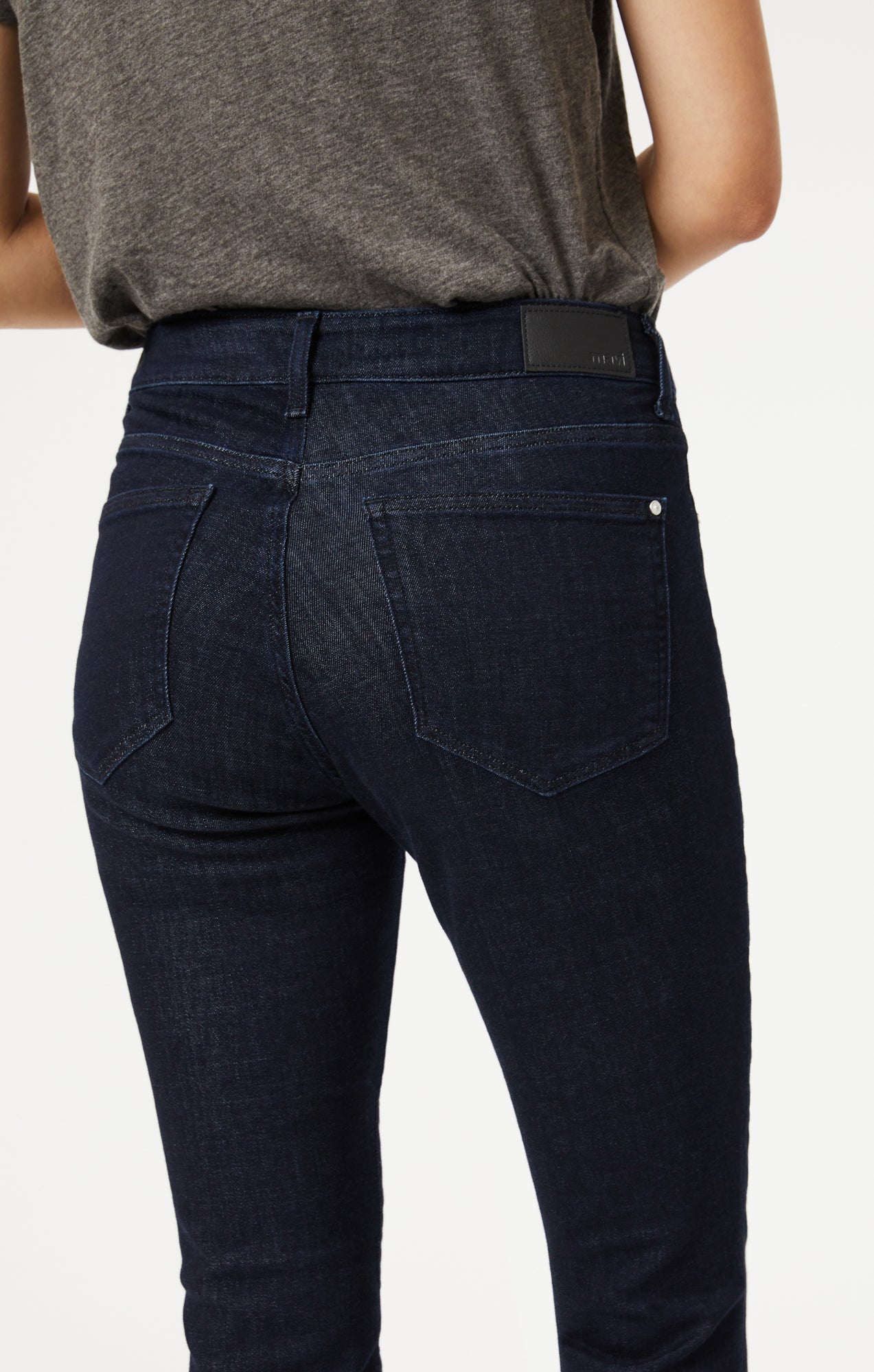 KATHLEEN SLIM BOYFRIEND IN SOLID RINSE FEATHER BLUE - Mavi Jeans