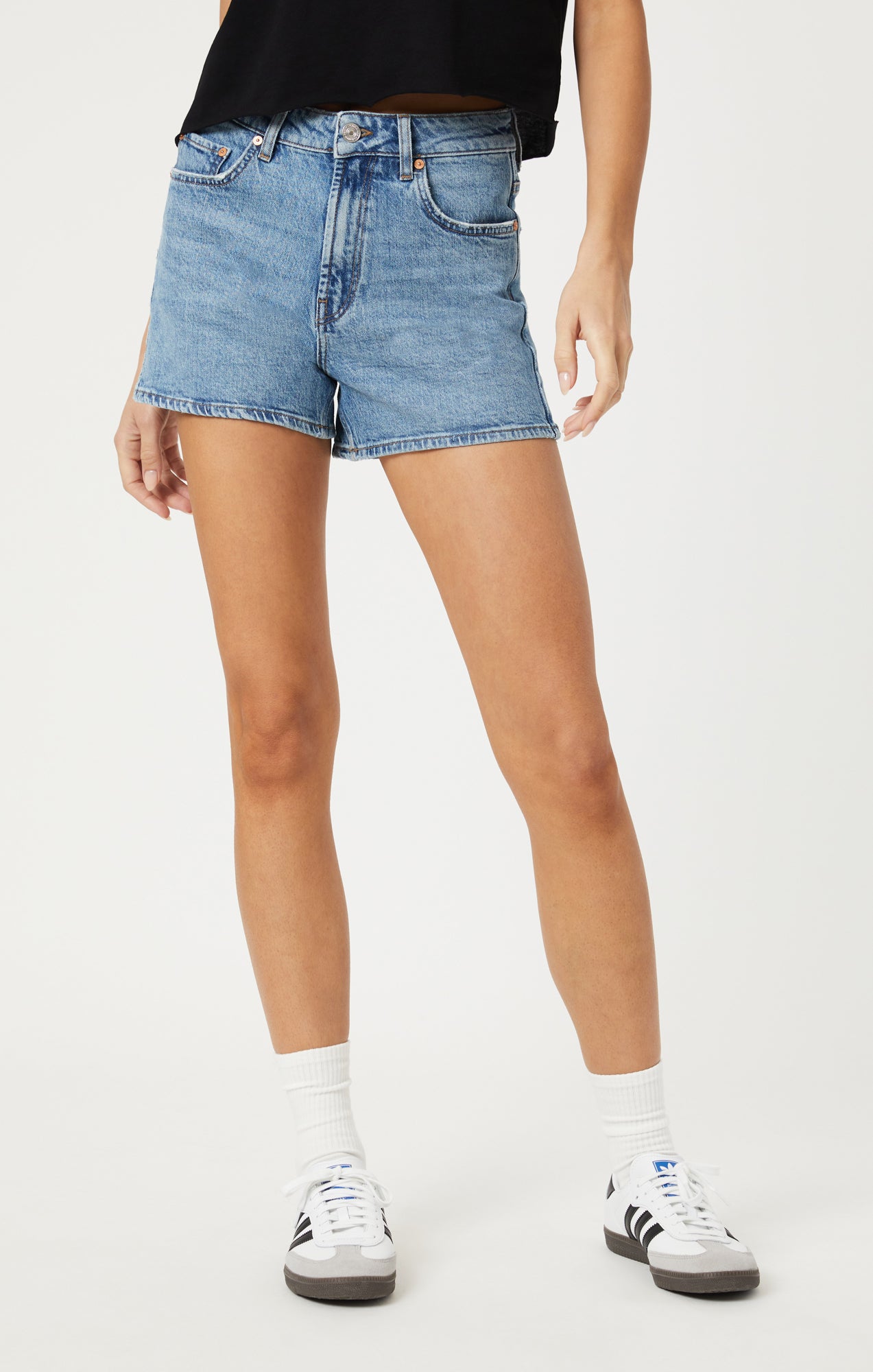 VELLA SHORTS IN MID RECYCLED BLUE - Mavi Jeans