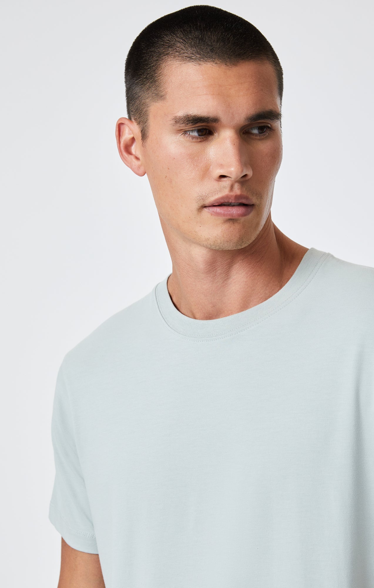 CREW NECK T-SHIRT IN SLATE GREY NATURAL DYE - Mavi Jeans