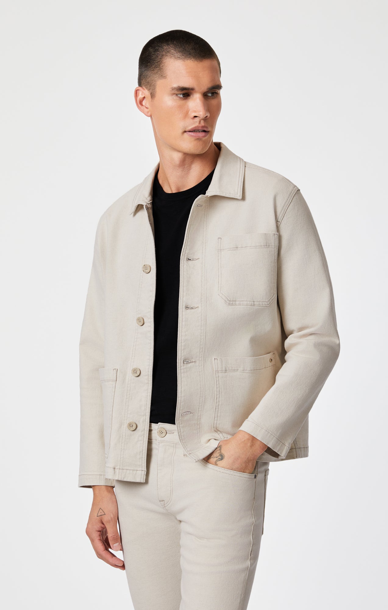 VICTOR JACKET IN NATURAL ECRU DENIM - Mavi Jeans