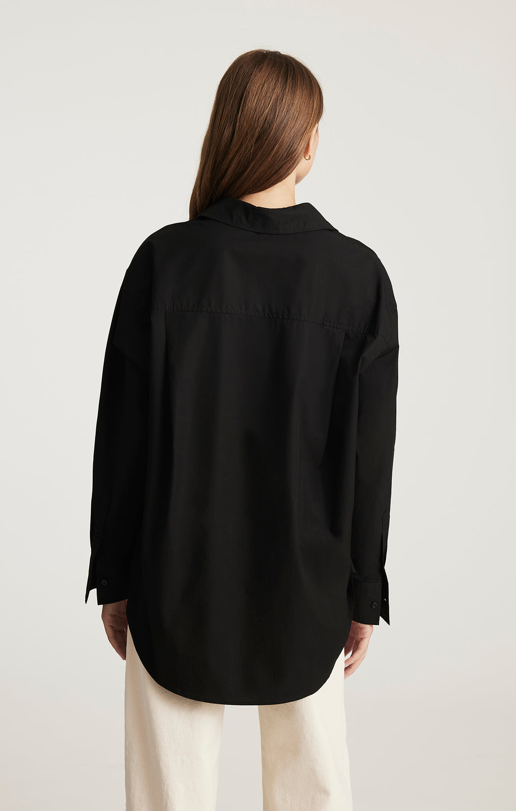 LONG SLEEVE BUTTON-UP SHIRT IN BLACK - Mavi Jeans