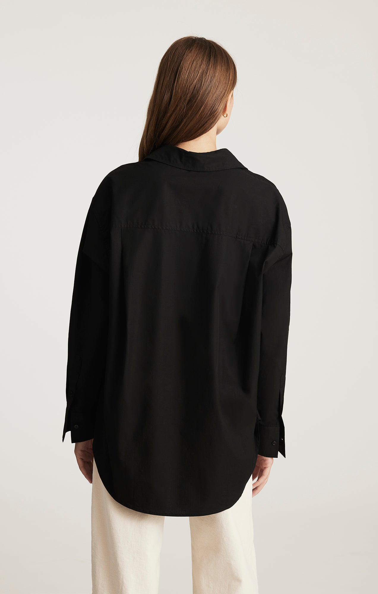 LONG SLEEVE BUTTON-UP SHIRT IN BLACK - Mavi Jeans