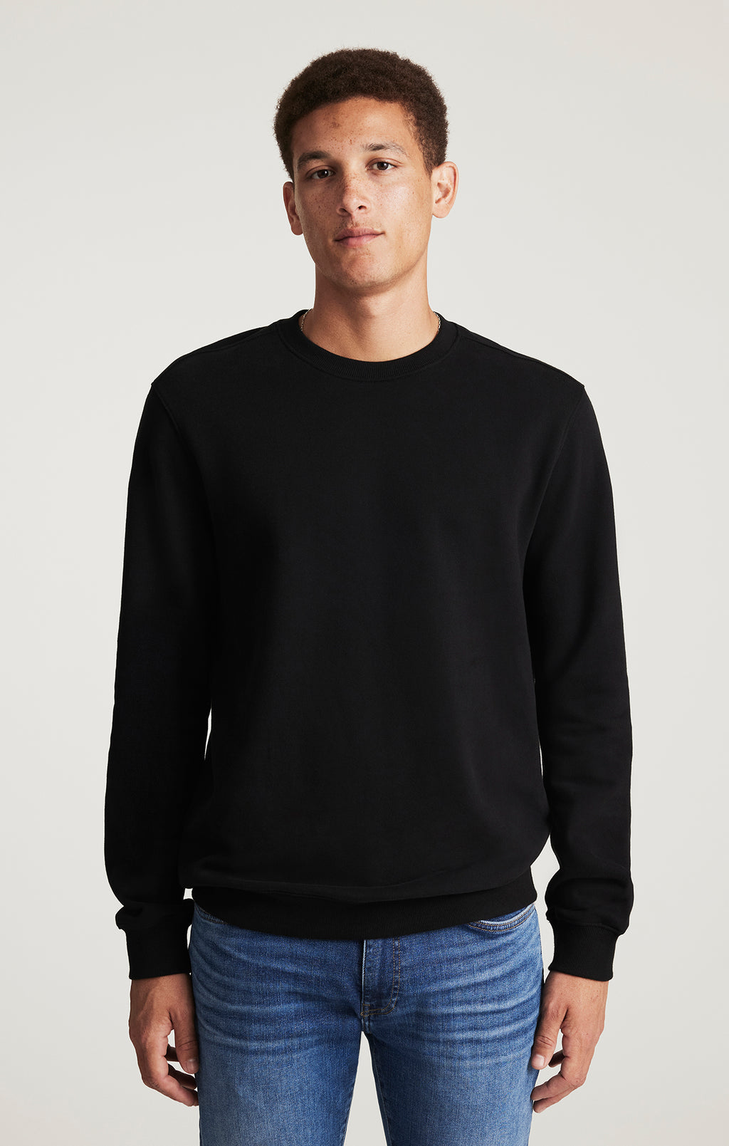 CREW NECK SWEATSHIRT IN BLACK - Mavi Jeans
