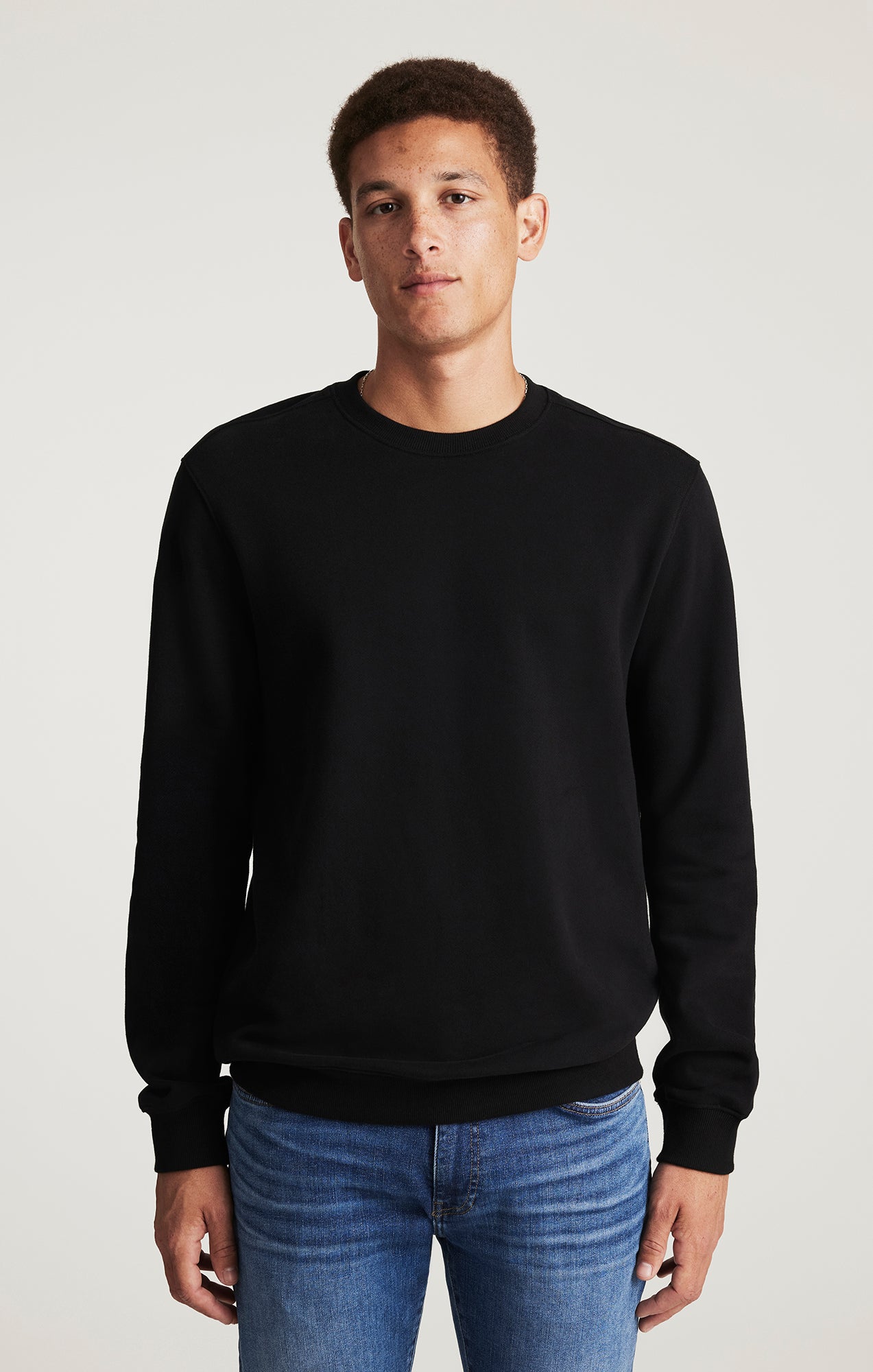 CREW NECK SWEATSHIRT IN BLACK - Mavi Jeans