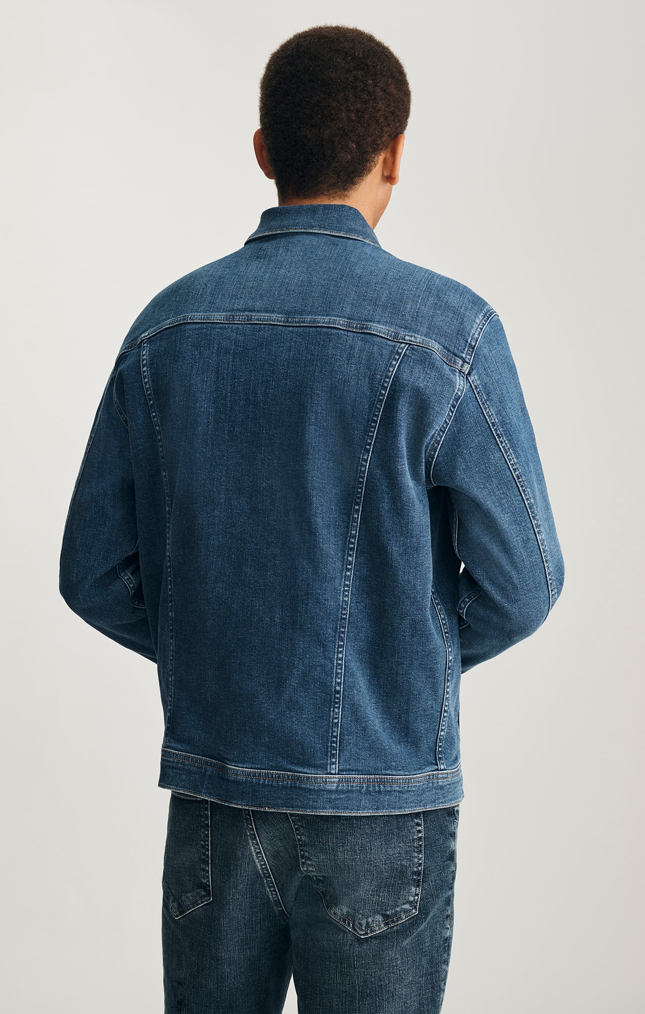 Mavi Men's Drake Denim Jacket In Mid Brushed Classic Vintage