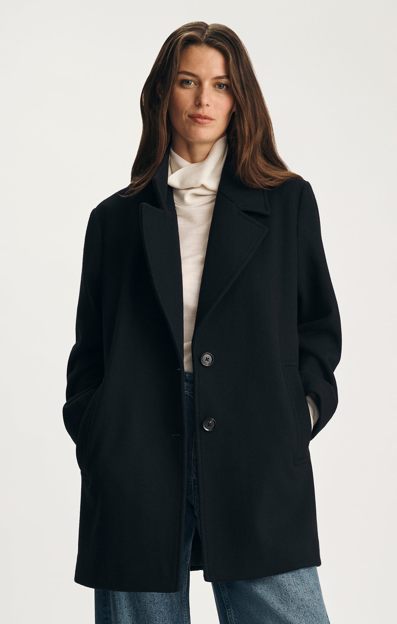 EDITION PEACOAT IN BLACK