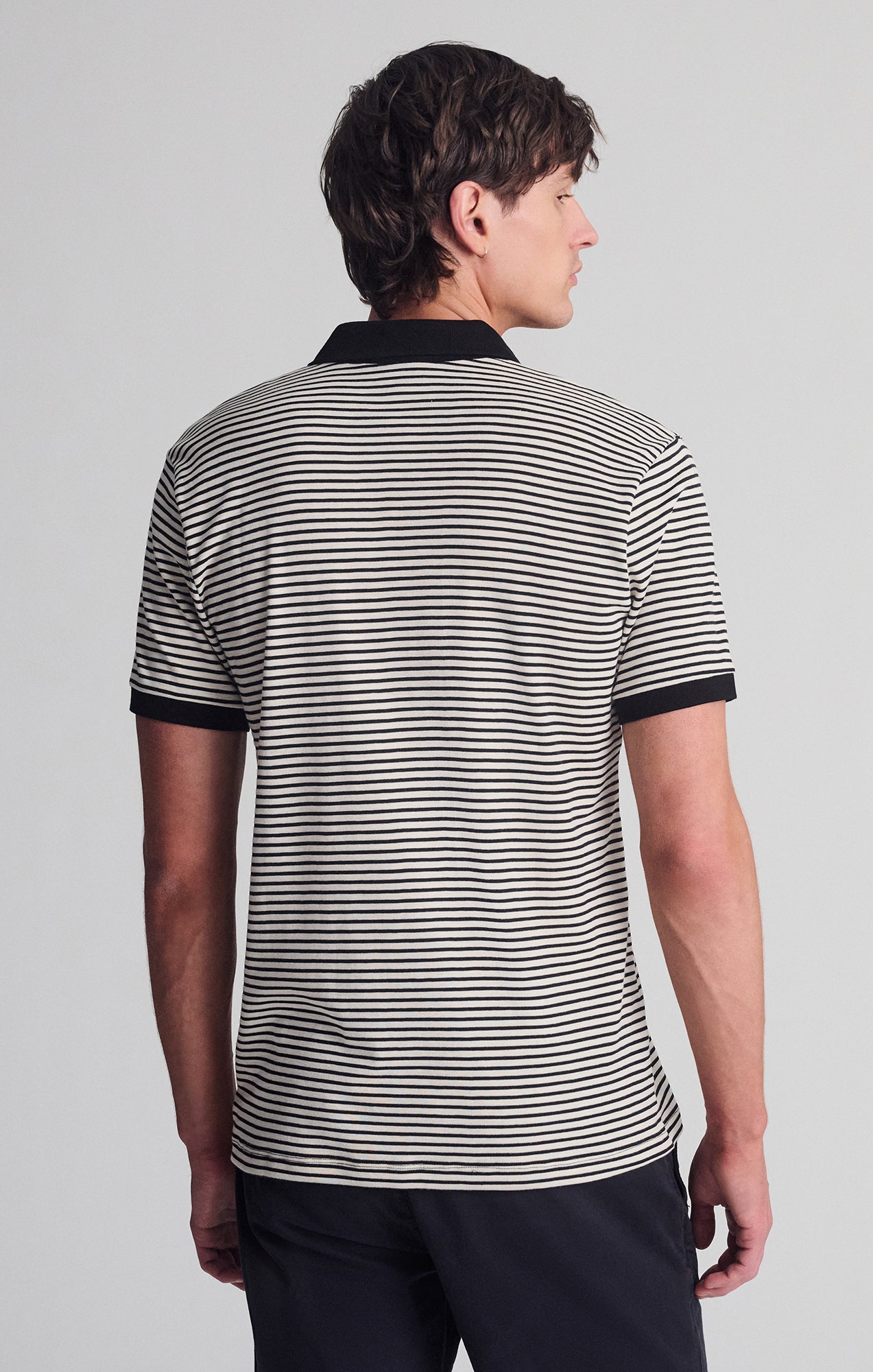 STRIPED POLO SHIRT IN TURTLEDOVE - Mavi Jeans