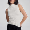 MOCK NECK TANK TOP IN ANTIQUE WHITE - Mavi Jeans