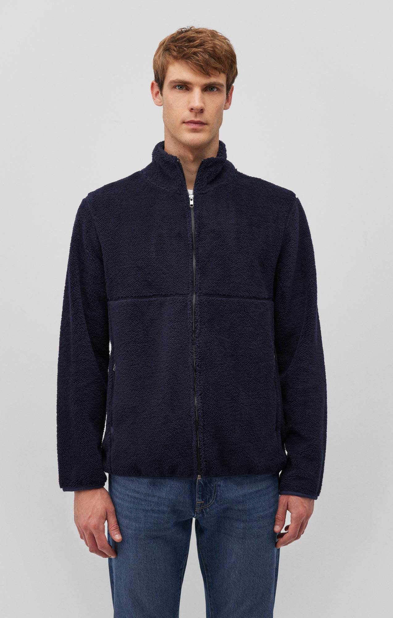 FLEECE JACKET IN NAVY BLAZER - Mavi Jeans