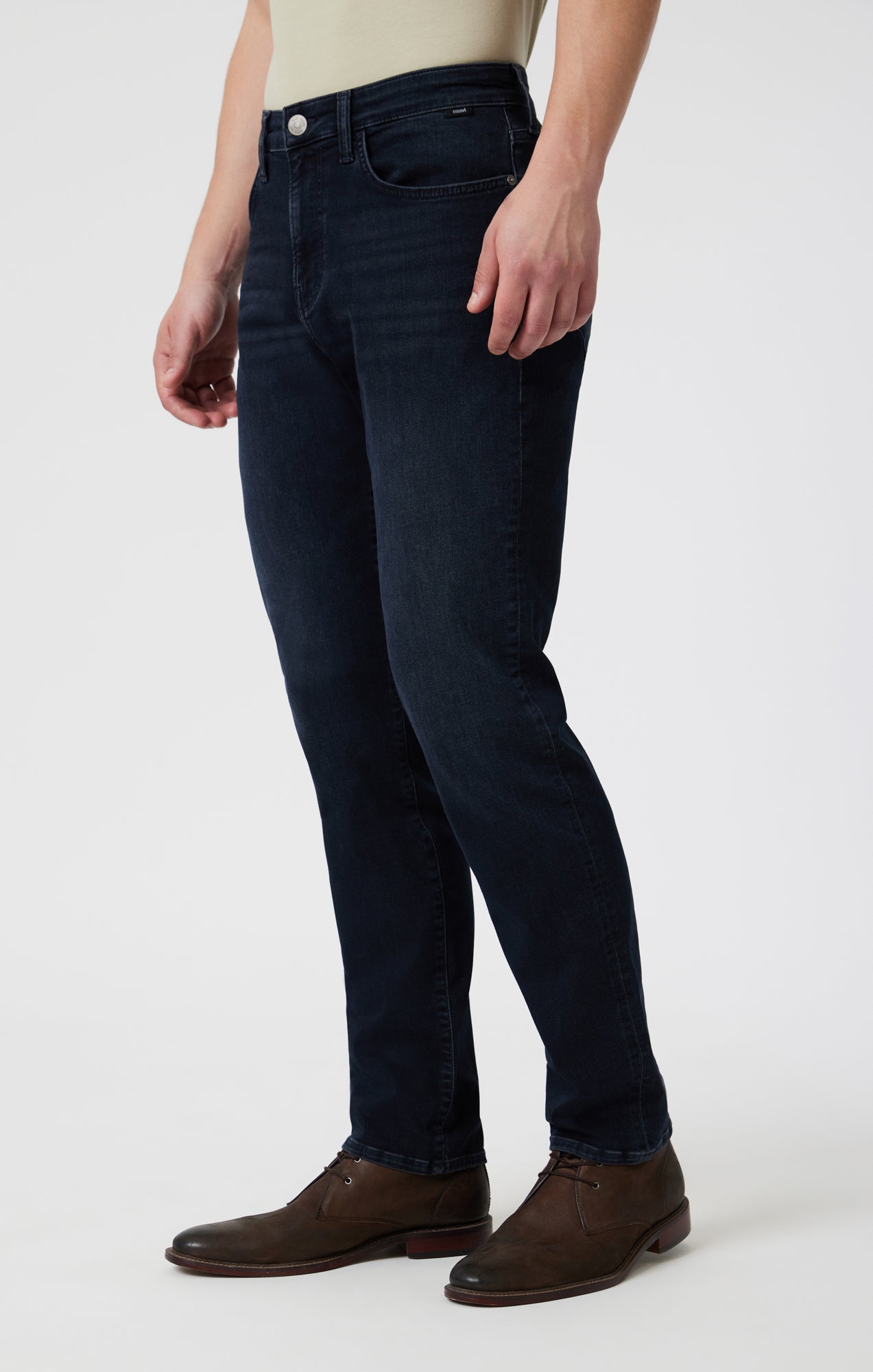 STEVE  ATHLETIC FIT IN BLUE BLACK BRUSHED SUPERMOVE - Mavi Jeans