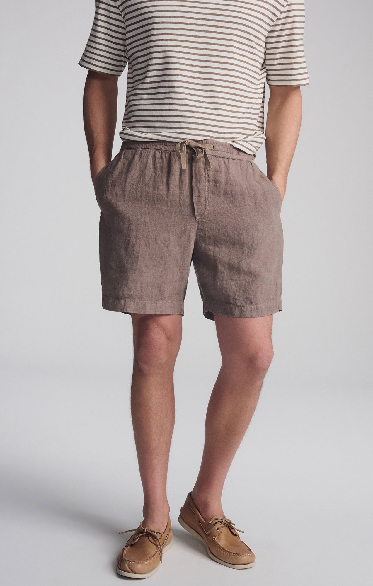 LINEN POCKET SHORTS IN BRINDLE - Mavi Jeans