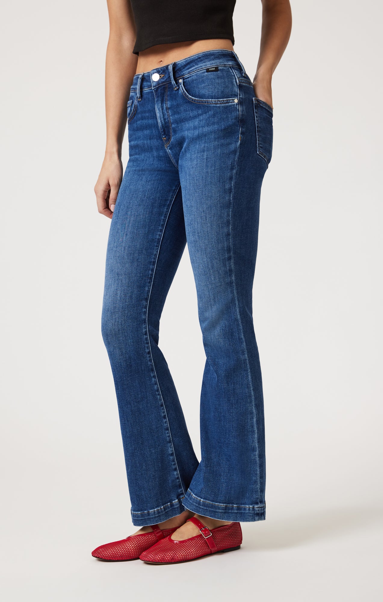SYDNEY FLARE IN DARK BRUSHED FEATHER BLUE - Mavi Jeans