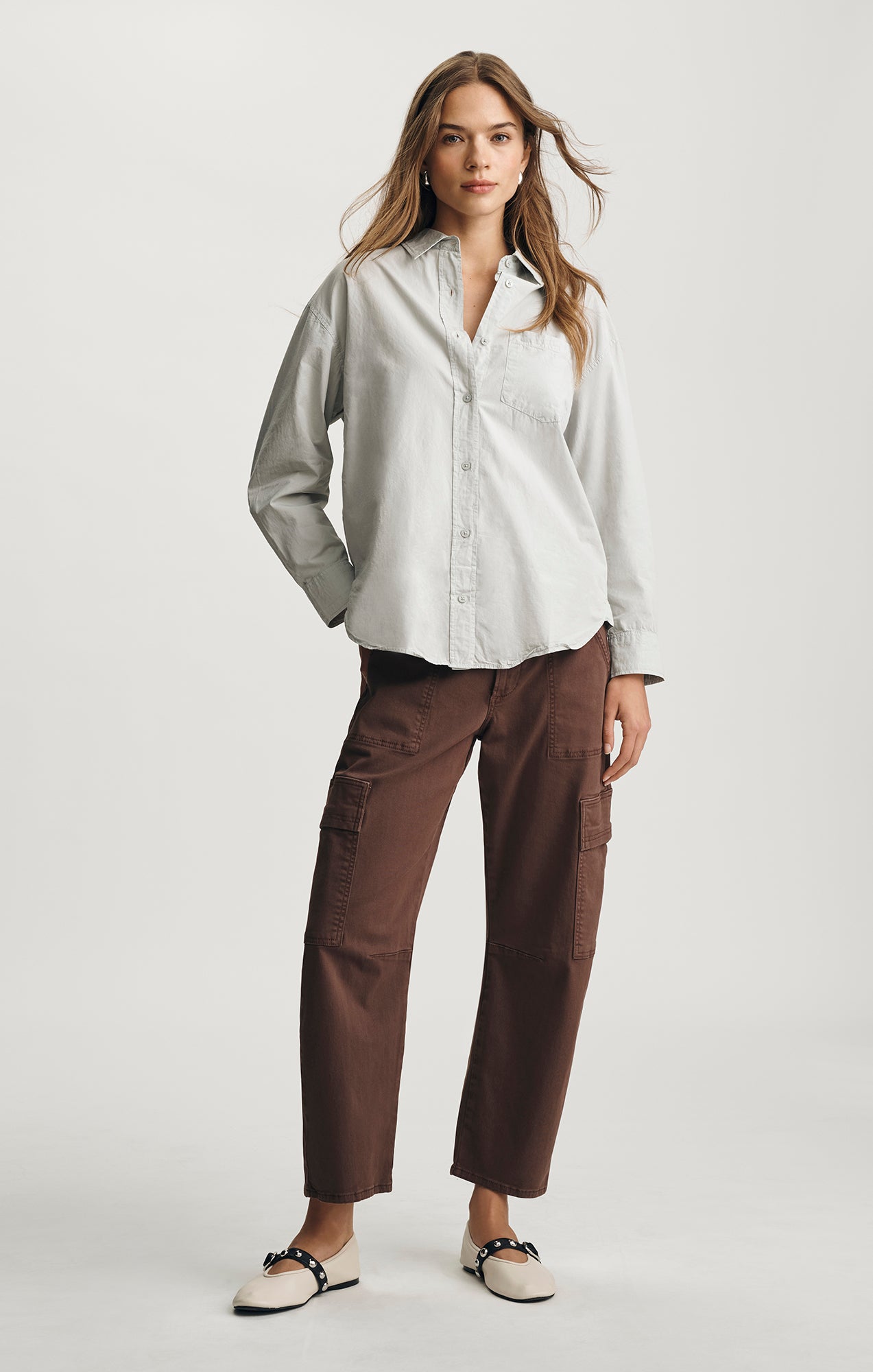 LONG SLEEVE BUTTON-UP SHIRT IN HIGH-RISE - Mavi Jeans