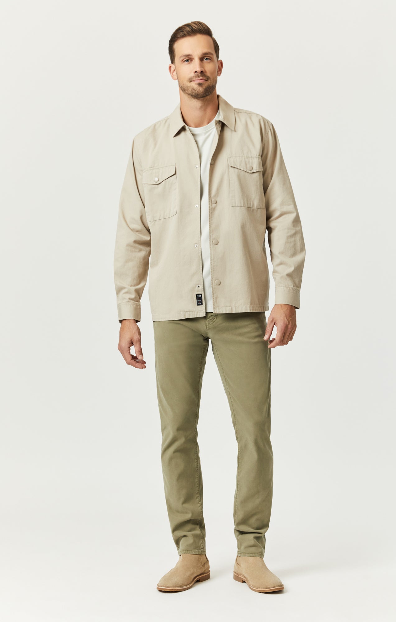 MILTON SLIM STRAIGHT CHINO IN DEEP GREEN LUXE TWILL - Mavi Jeans