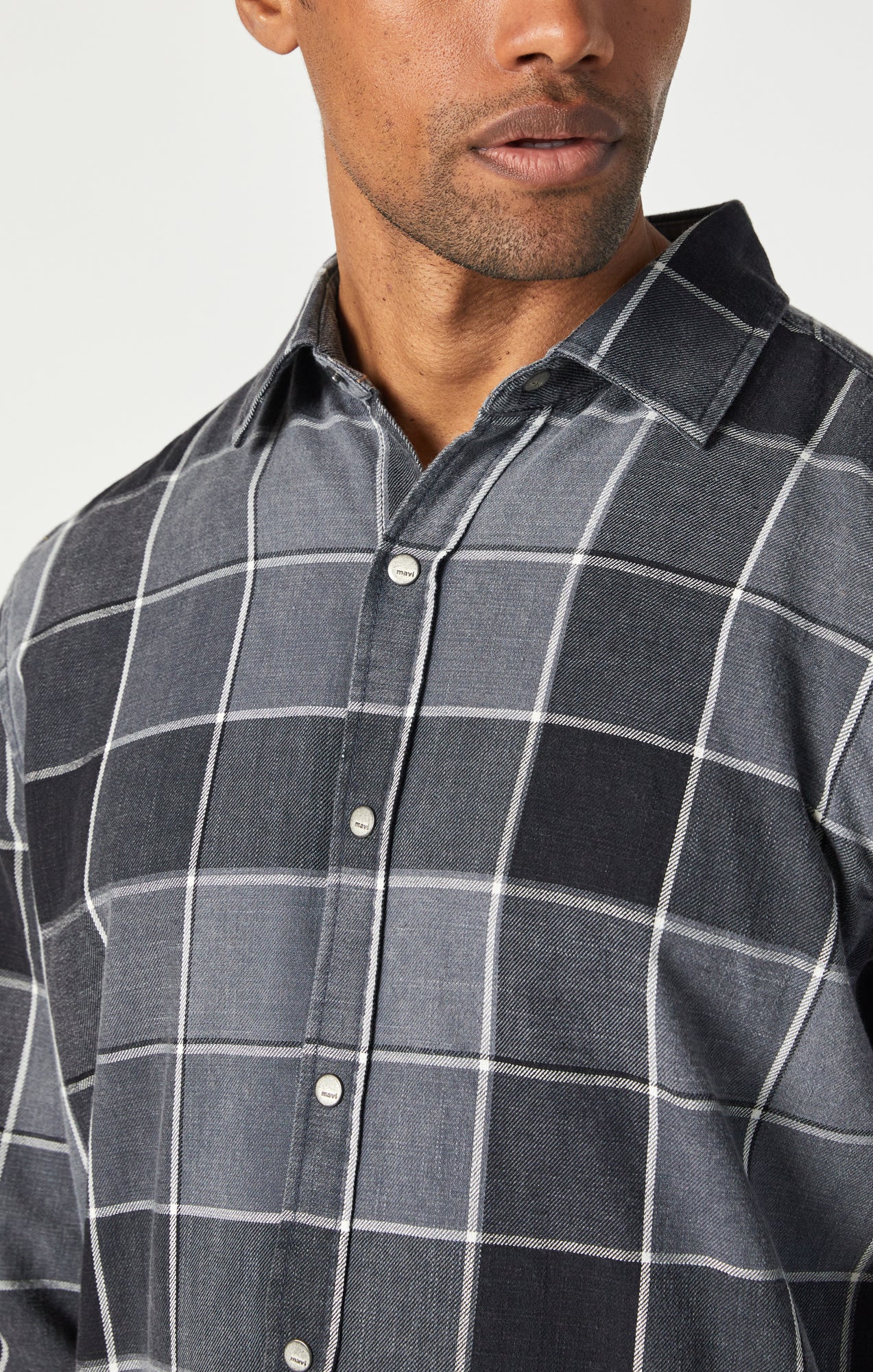 Mavi Men's Check Shirt In Black Indigo Check