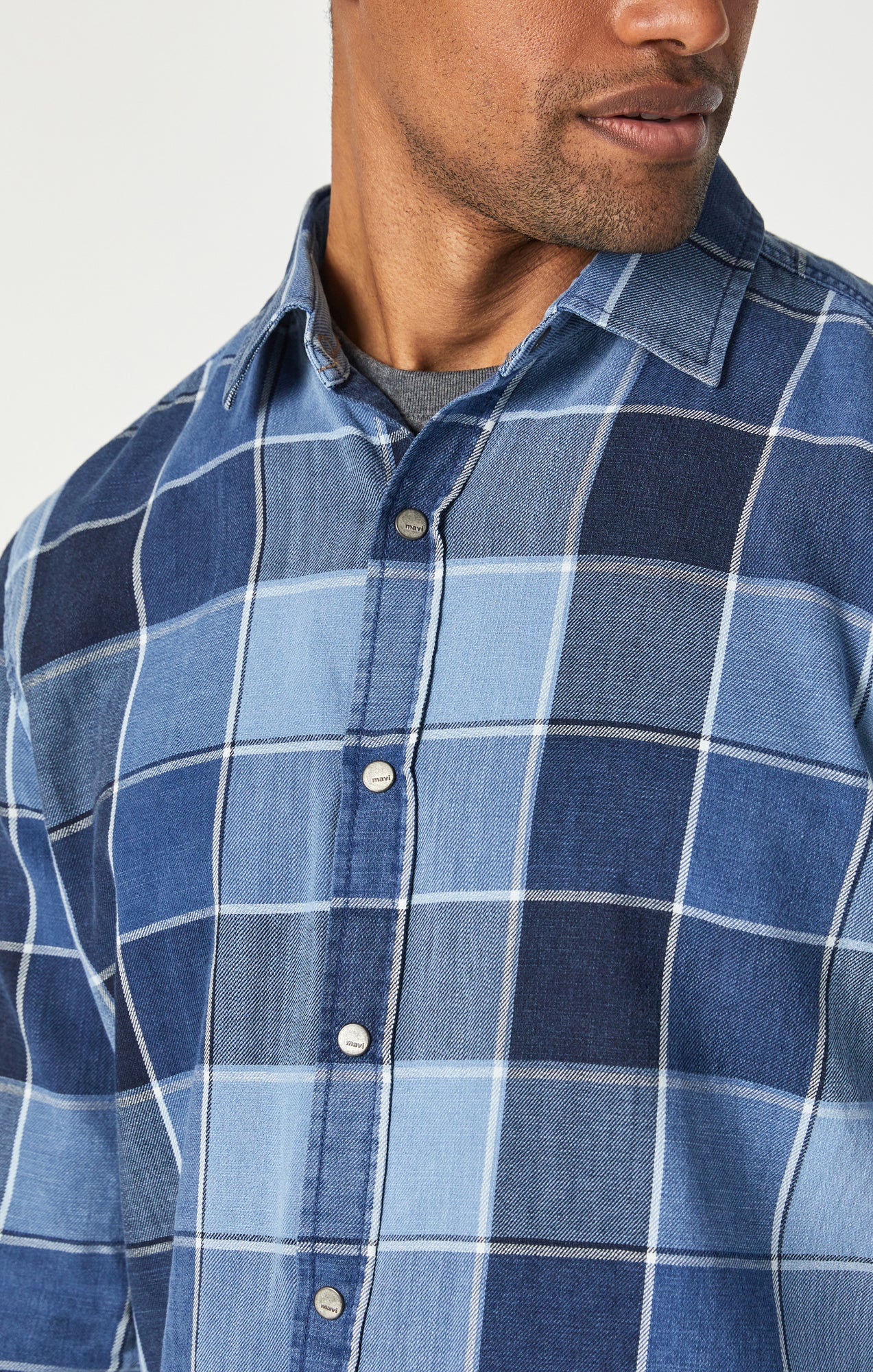 Mavi Men's Check Shirt In Indigo Check