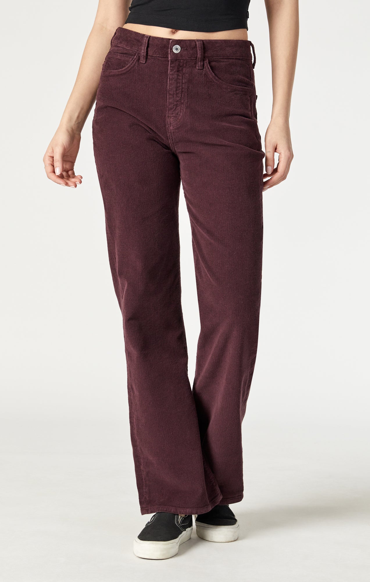 VICTORIA WIDE LEG IN MAHOGANY CORD - Mavi Jeans