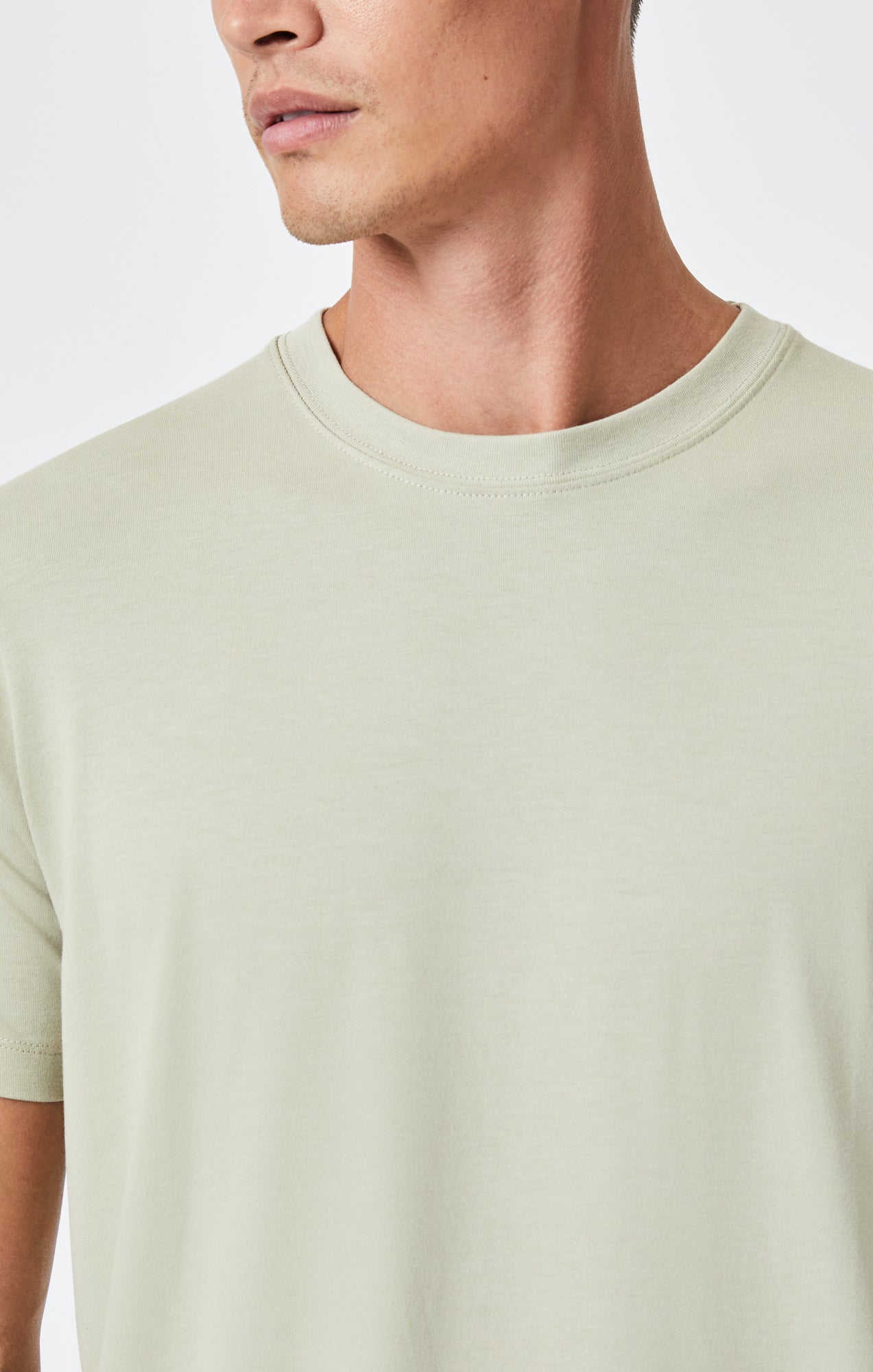 CREW NECK T-SHIRT IN TEA NATURAL DYE - Mavi Jeans