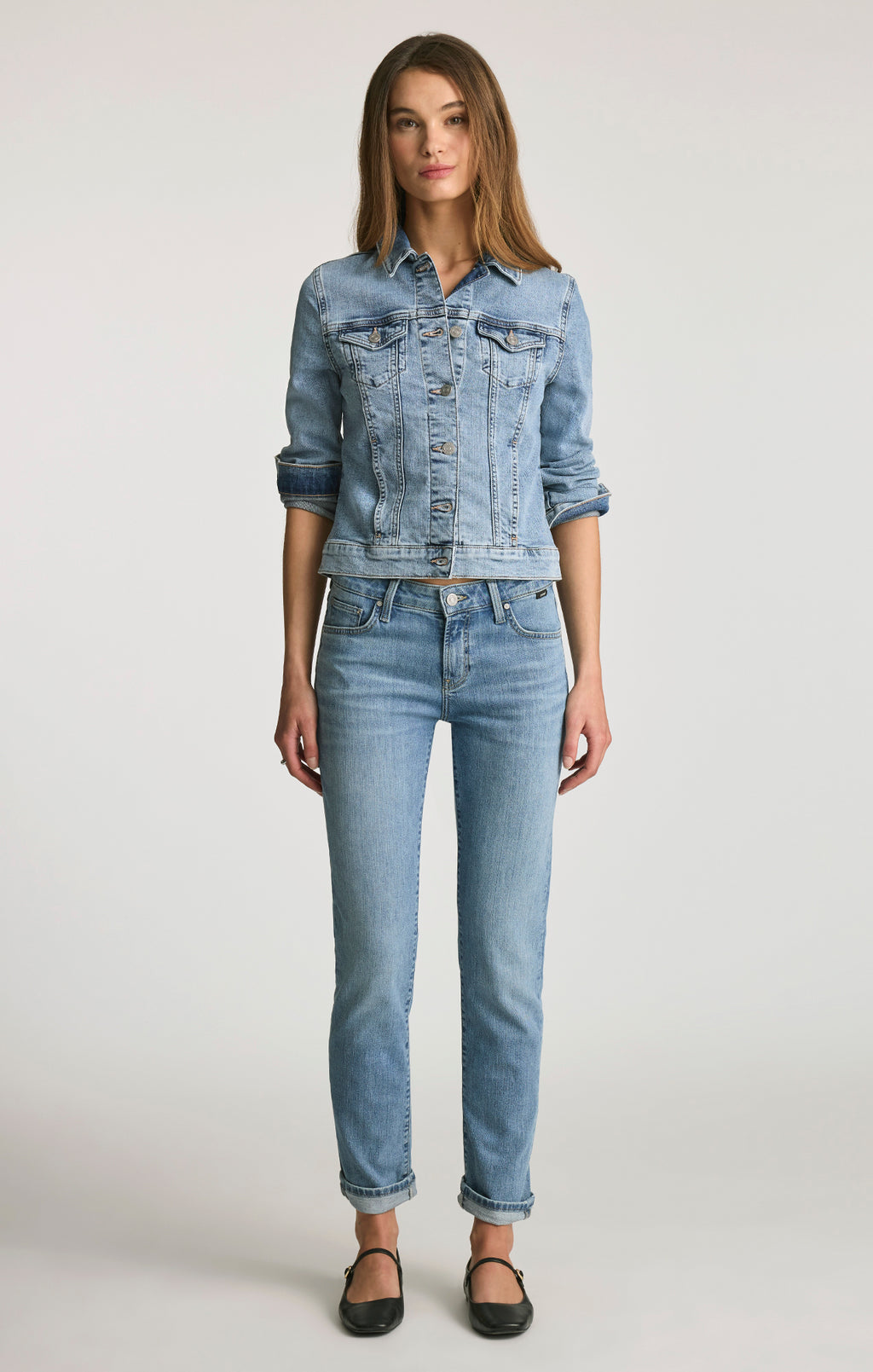 EMMA SLIM BOYFRIEND IN LIGHT BRUSHED FLEX BLUE - Mavi Jeans