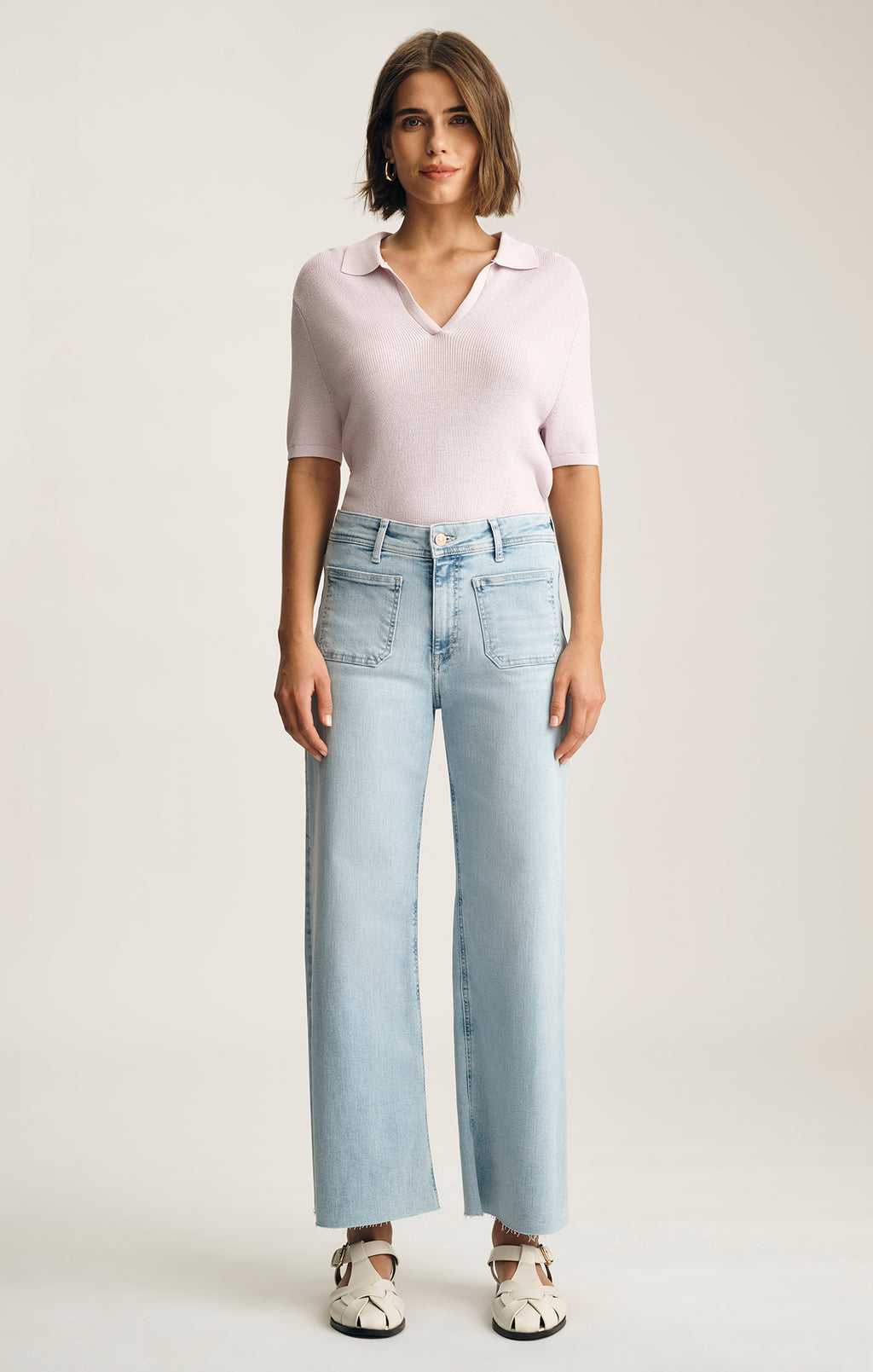 PALOMA MARINE WIDE LEG IN BLEACHED FLEX BLUE - Mavi Jeans