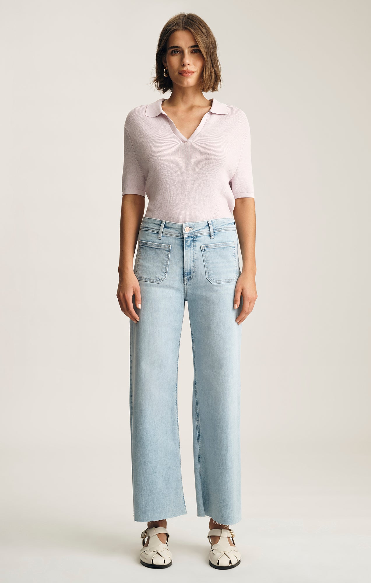 PALOMA MARINE WIDE LEG IN BLEACHED FLEX BLUE - Mavi Jeans