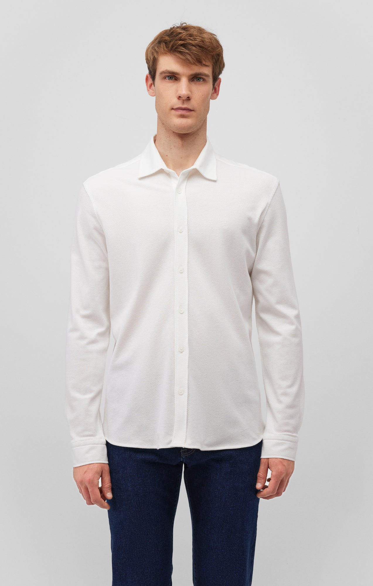 LONG SLEEVE BUTTON-UP SHIRT IN WHITE - Mavi Jeans