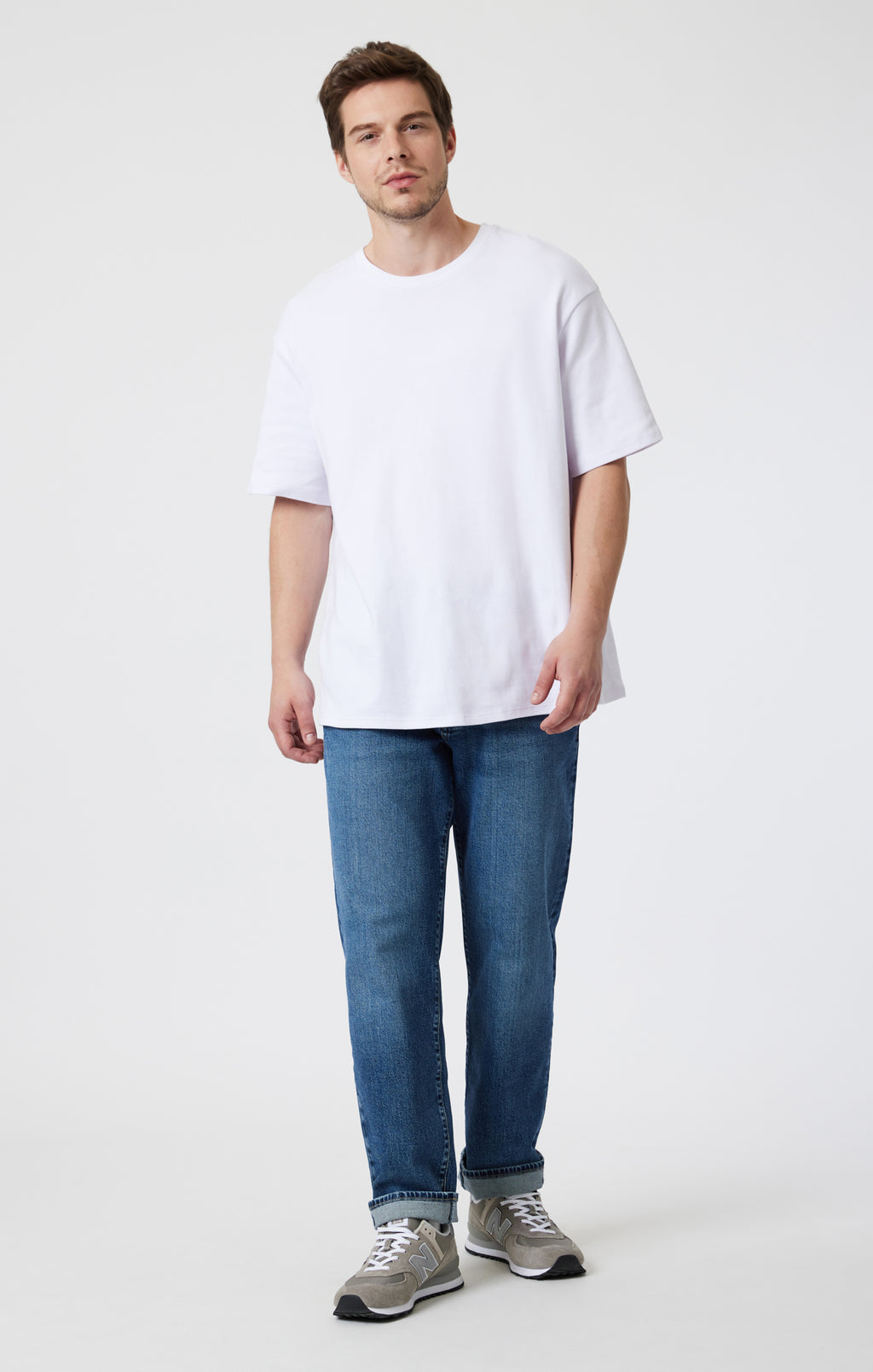 DROP SHOULDER T-SHIRT IN WHITE - Mavi Jeans