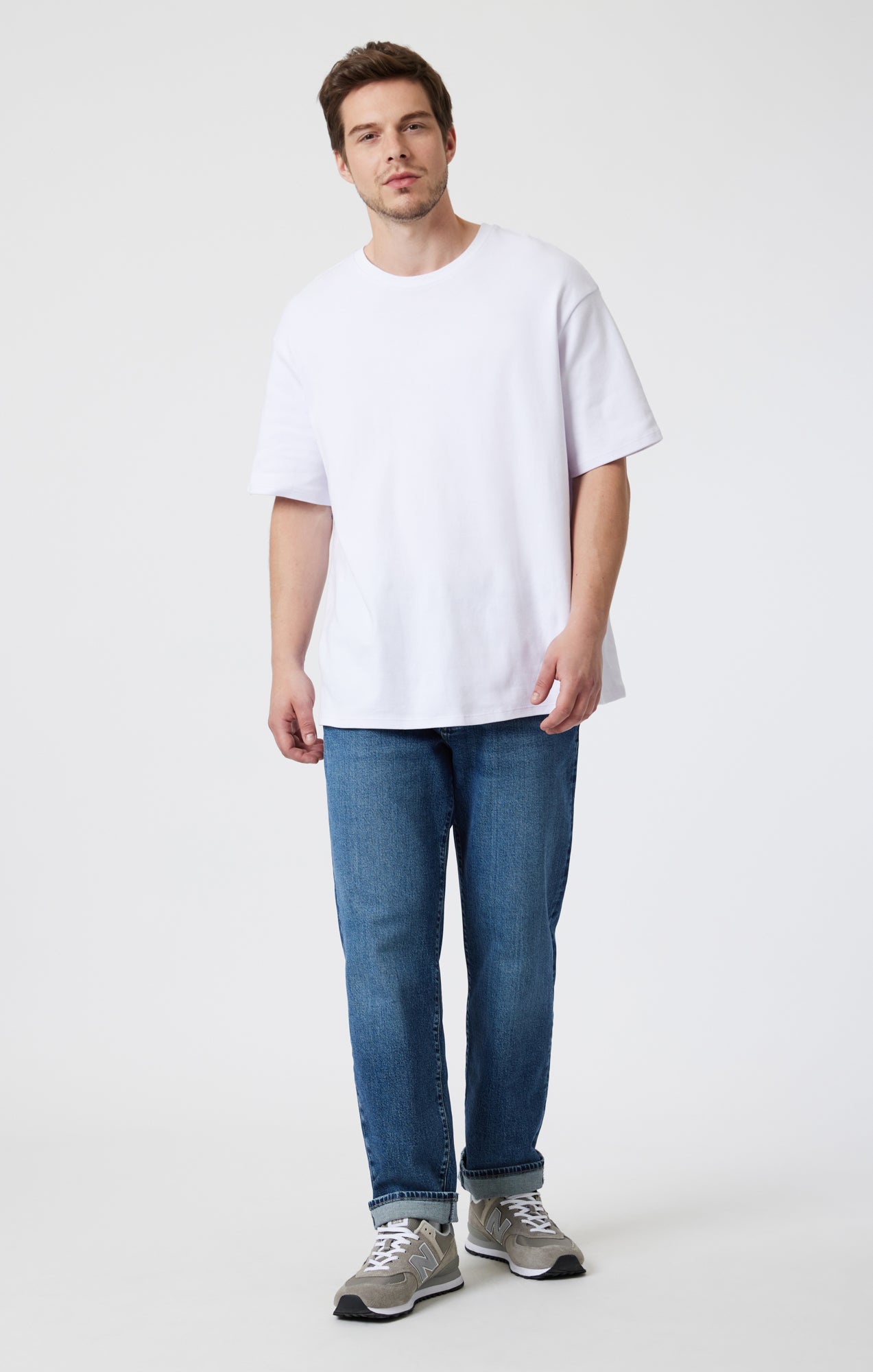DROP SHOULDER T-SHIRT IN WHITE - Mavi Jeans