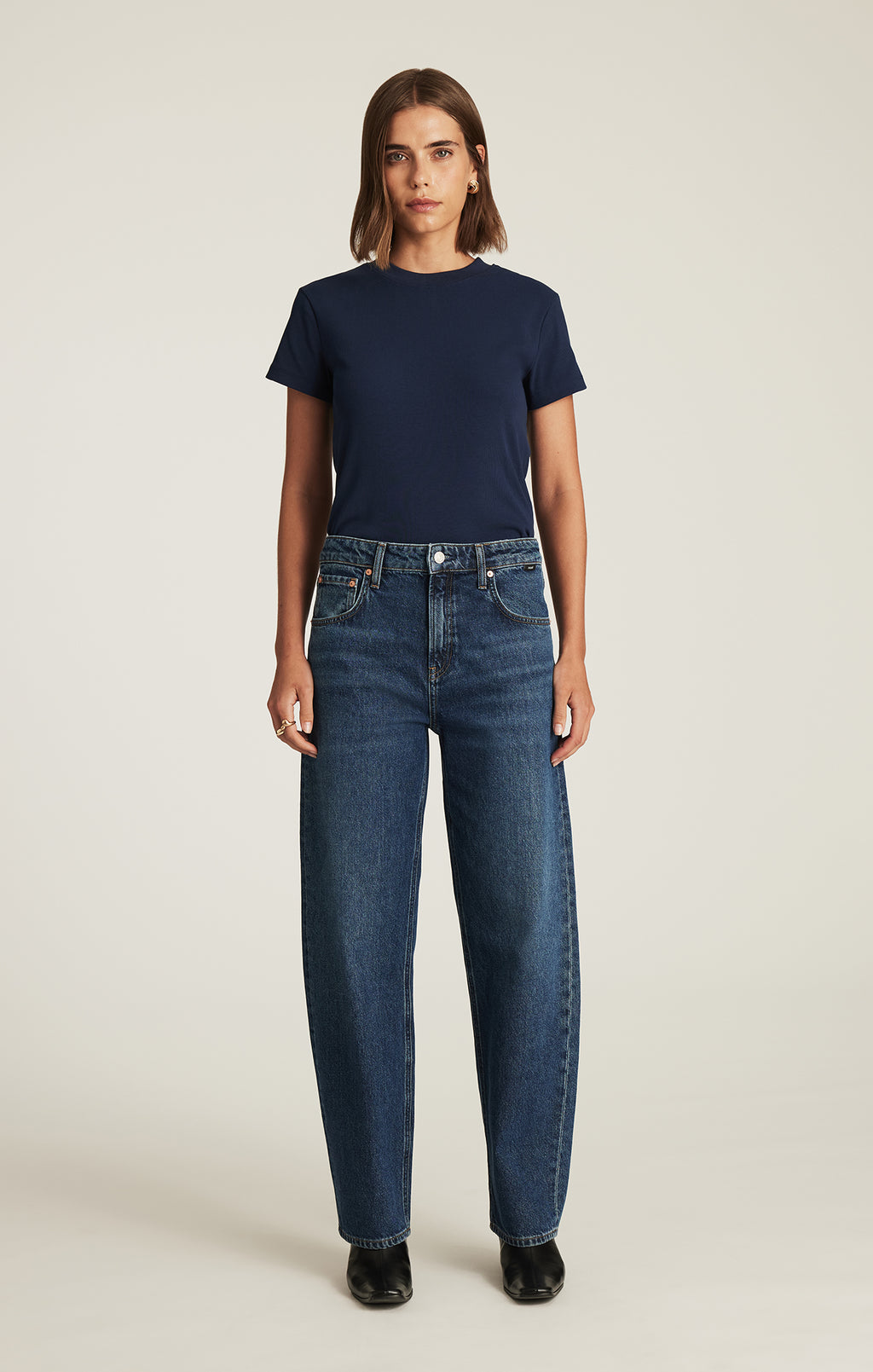 NICA BARREL IN DARK BRUSHED CLASSIC BLUE - Mavi Jeans