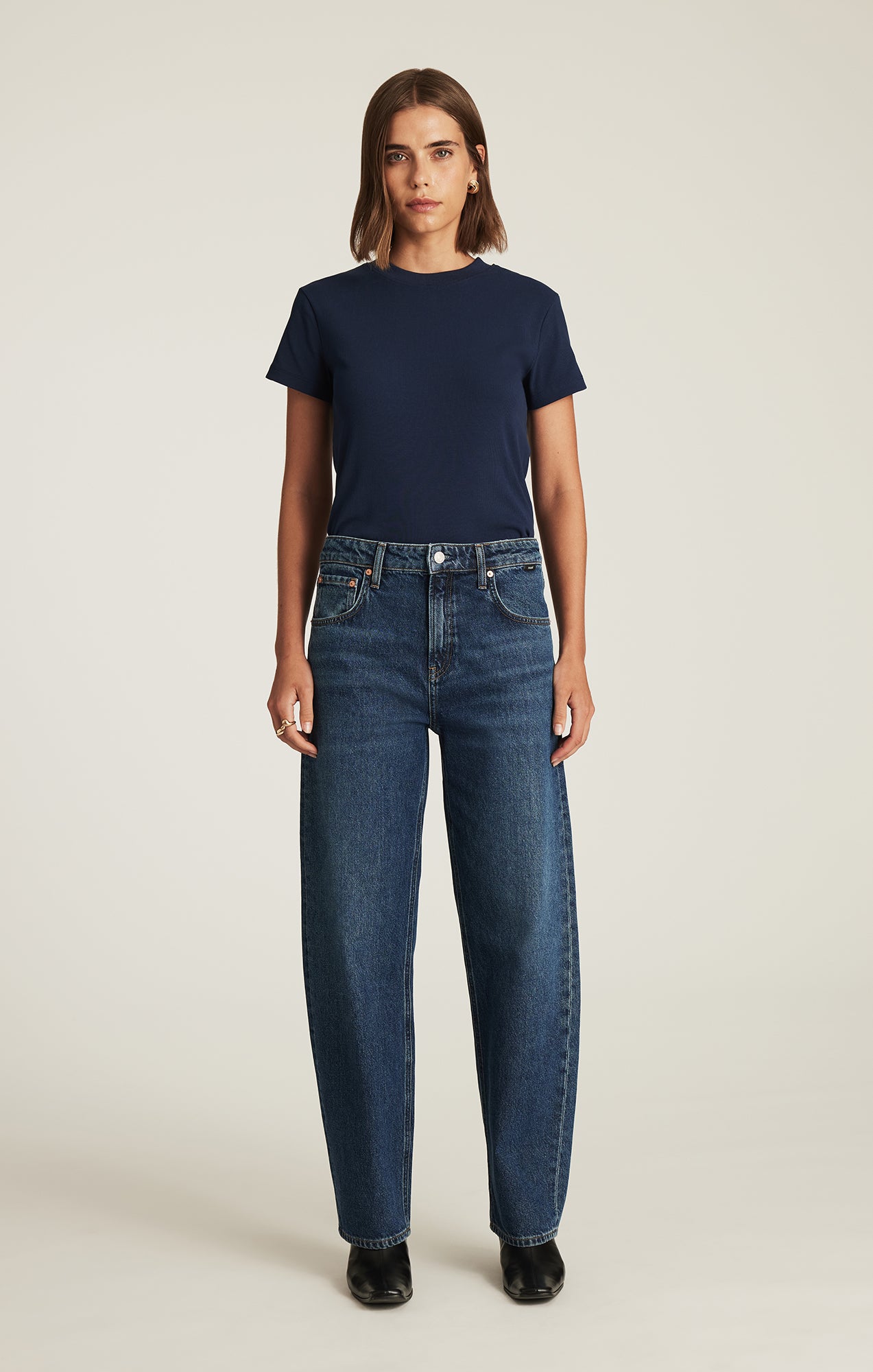 NICA BARREL IN DARK BRUSHED CLASSIC BLUE - Mavi Jeans