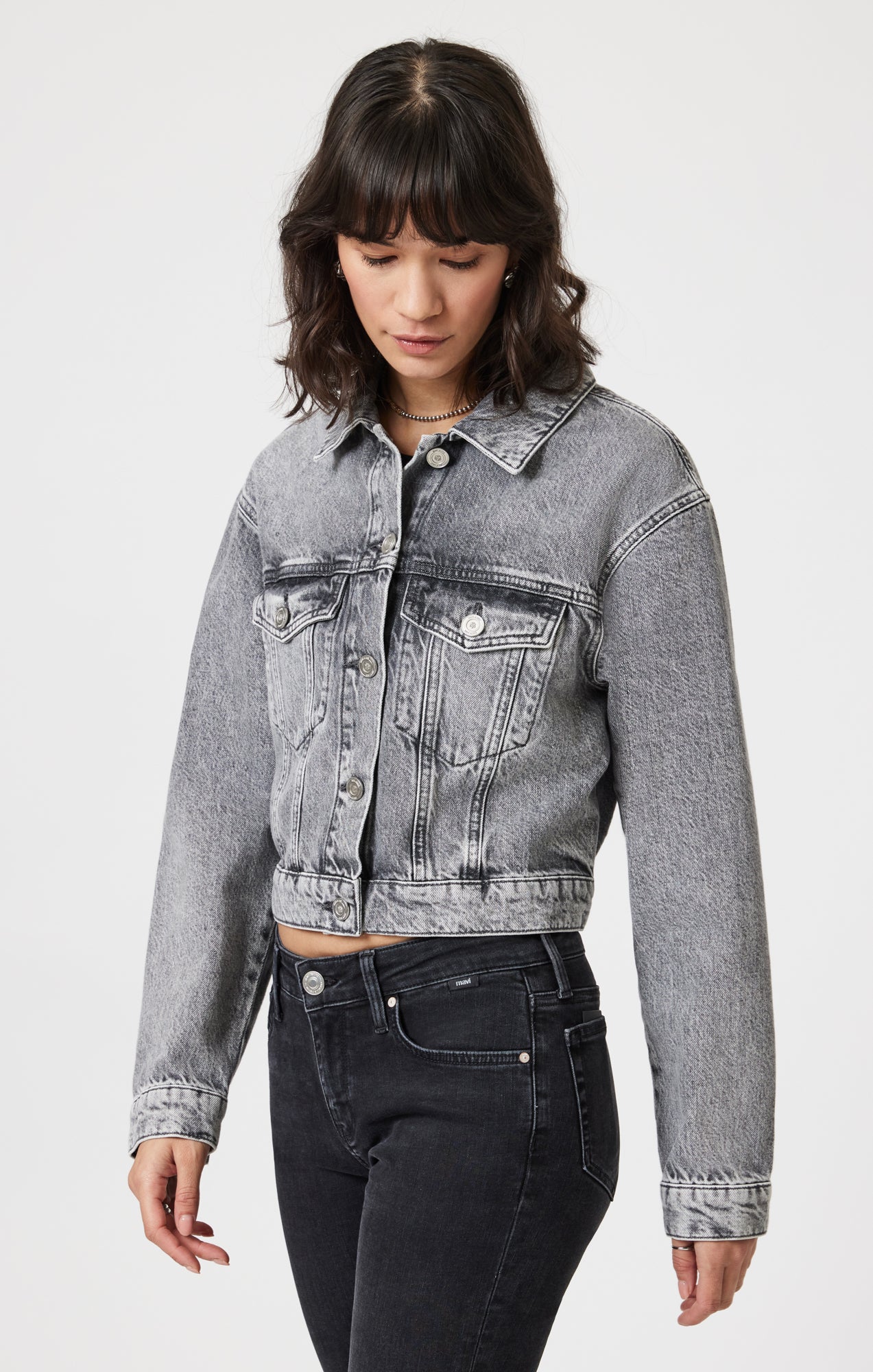 HARMONY DENIM JACKET IN LIGHT SMOKE DENIM - Mavi Jeans