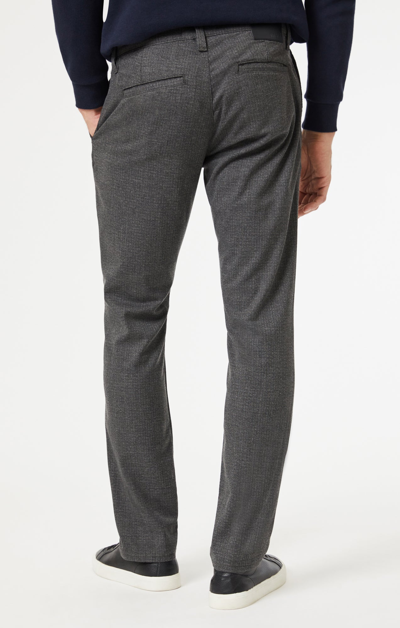 JOHNNY SLIM LEG CHINO IN CHARCOAL FEATHER TWEED - Mavi Jeans