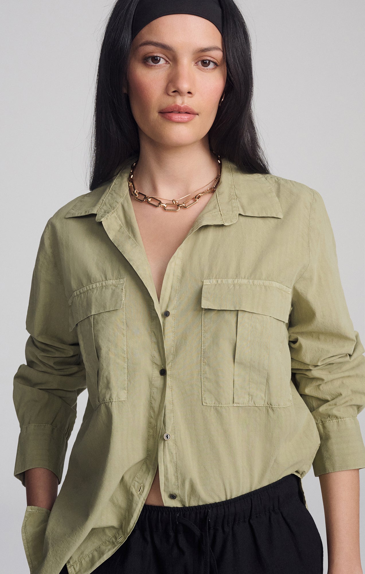 DOUBLE POCKET BUTTON-UP SHIRT IN TEA - Mavi Jeans