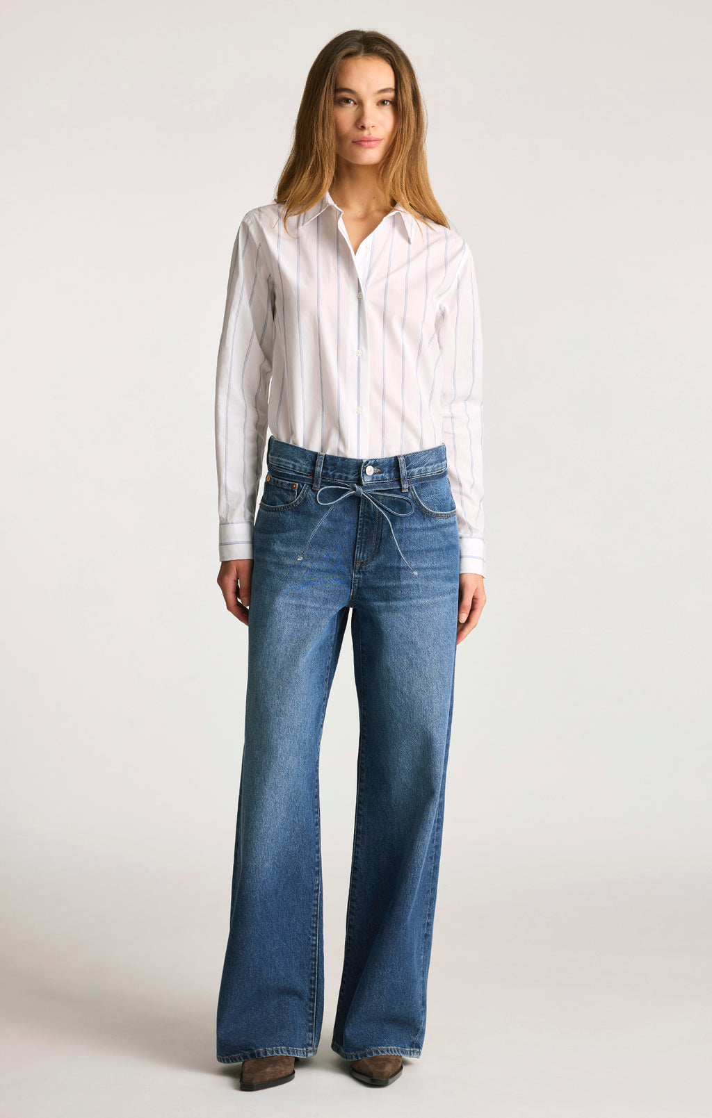 WENDY LOOSE STRAIGHT LEG IN MID BRUSHED CLASSIC DENIM - Mavi Jeans