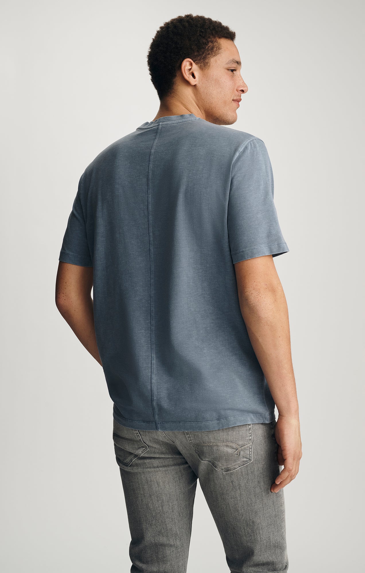 SOFT SLUB CREW NECK T-SHIRT IN FLINT STONE