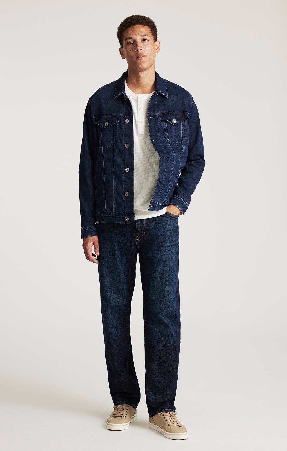MARCEL LOOSE STRAIGHT LEG IN DEEP BRUSHED CLASSIC BLUE - Mavi Jeans