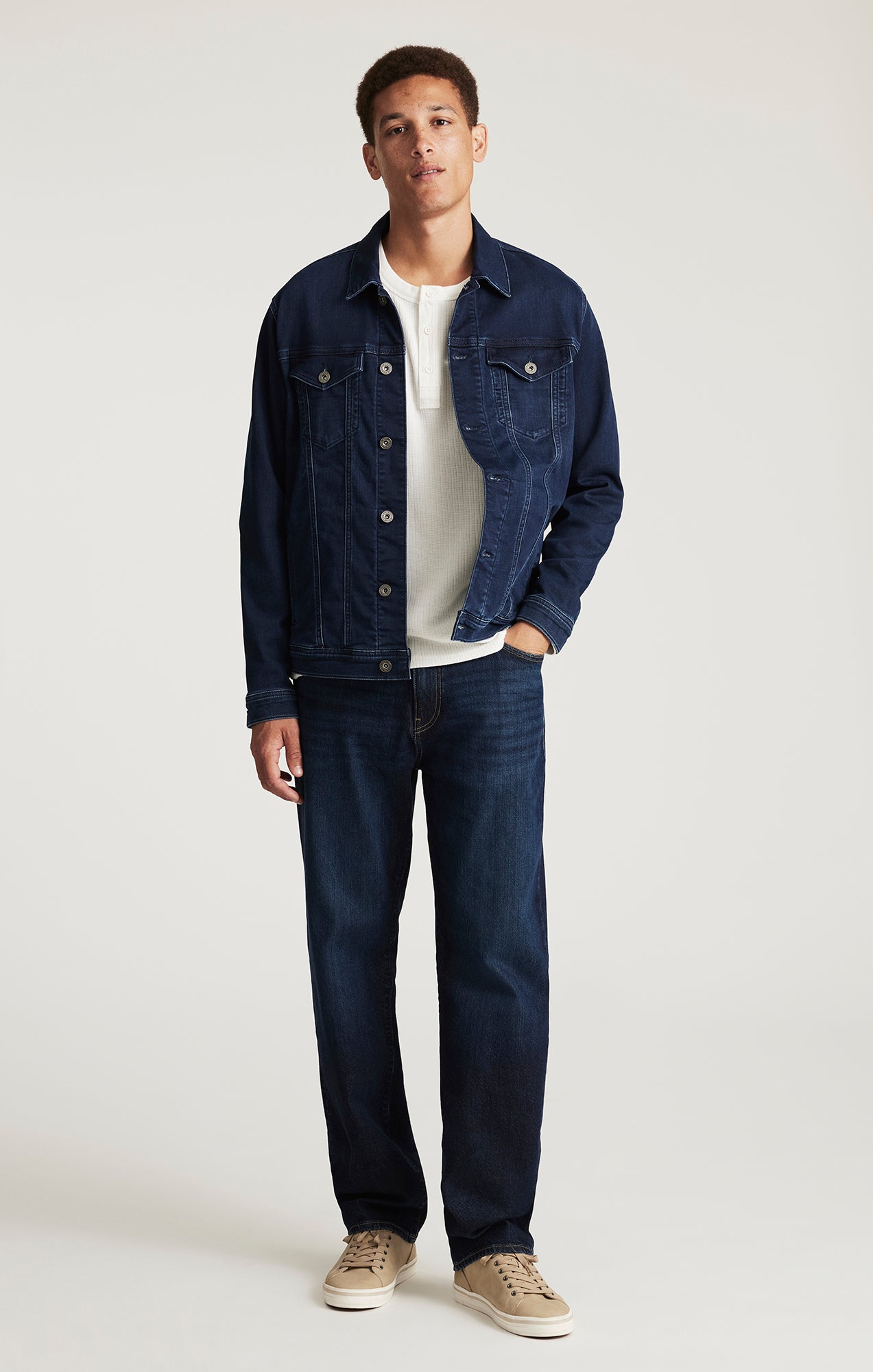 MARCEL LOOSE STRAIGHT LEG IN DEEP BRUSHED CLASSIC BLUE - Mavi Jeans