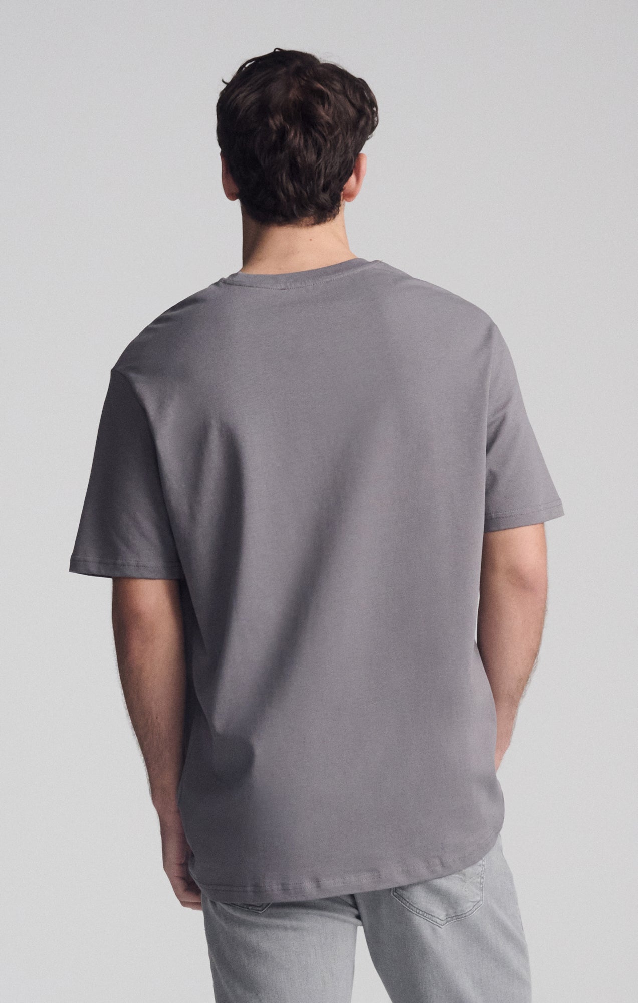 SHORT SLEEVE CREW NECK T-SHIRT IN QUIET SHADE - Mavi Jeans