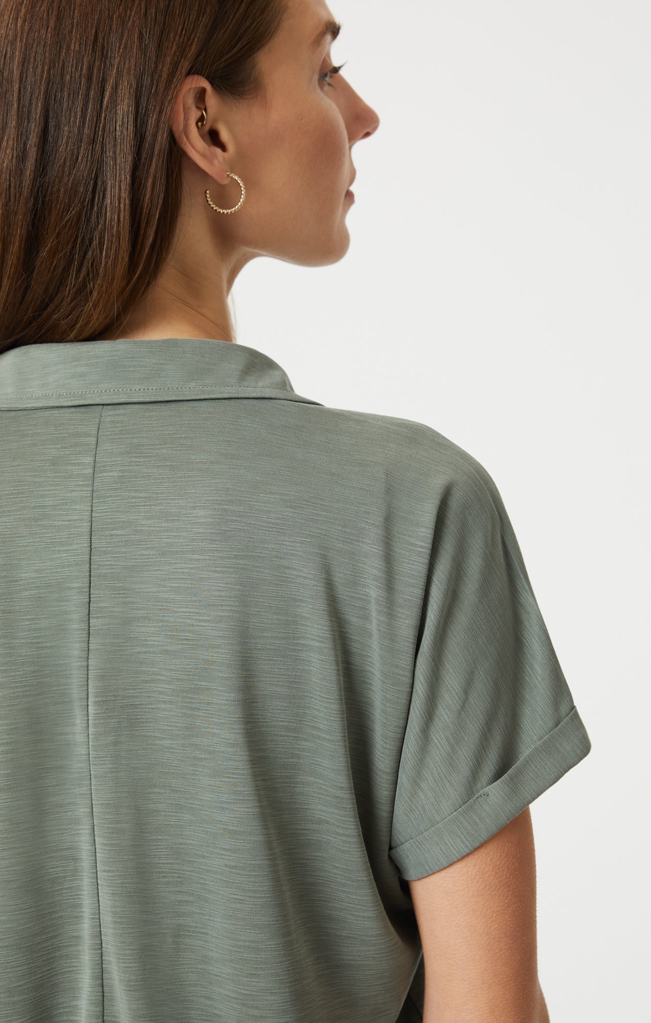 Mavi Women's Button-Up Shirt In Vintage Khaki