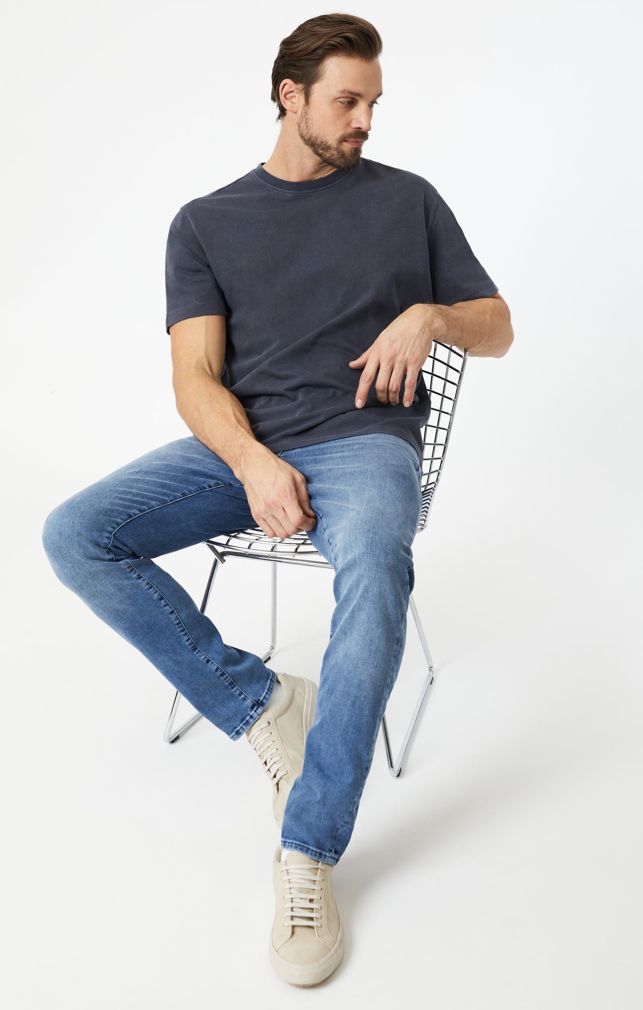 JAKE SLIM LEG IN MID BRUSHED WILLIAMSBURG - Mavi Jeans