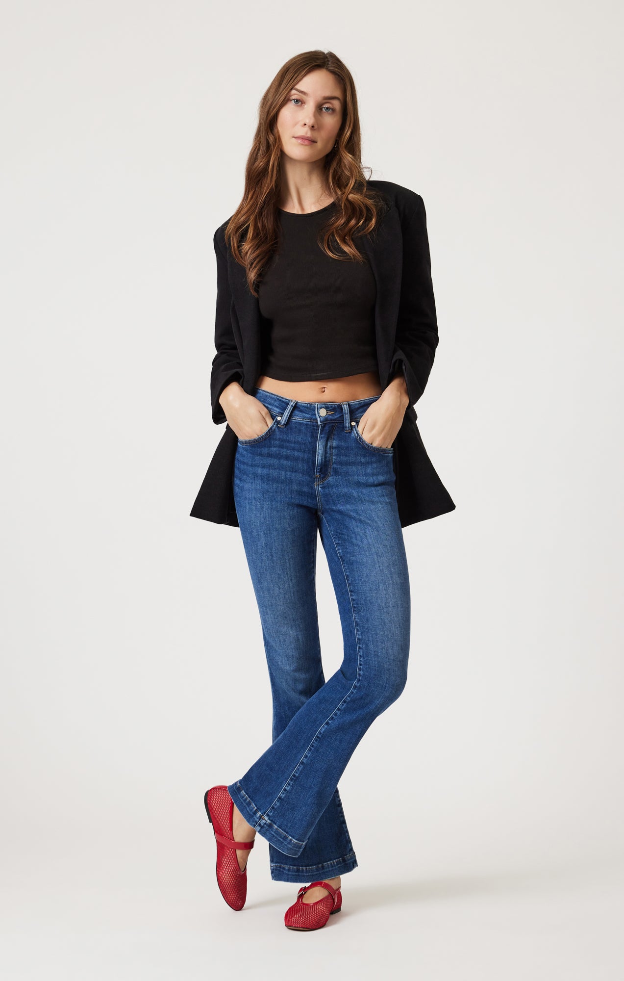 SYDNEY FLARE IN DARK BRUSHED FEATHER BLUE - Mavi Jeans