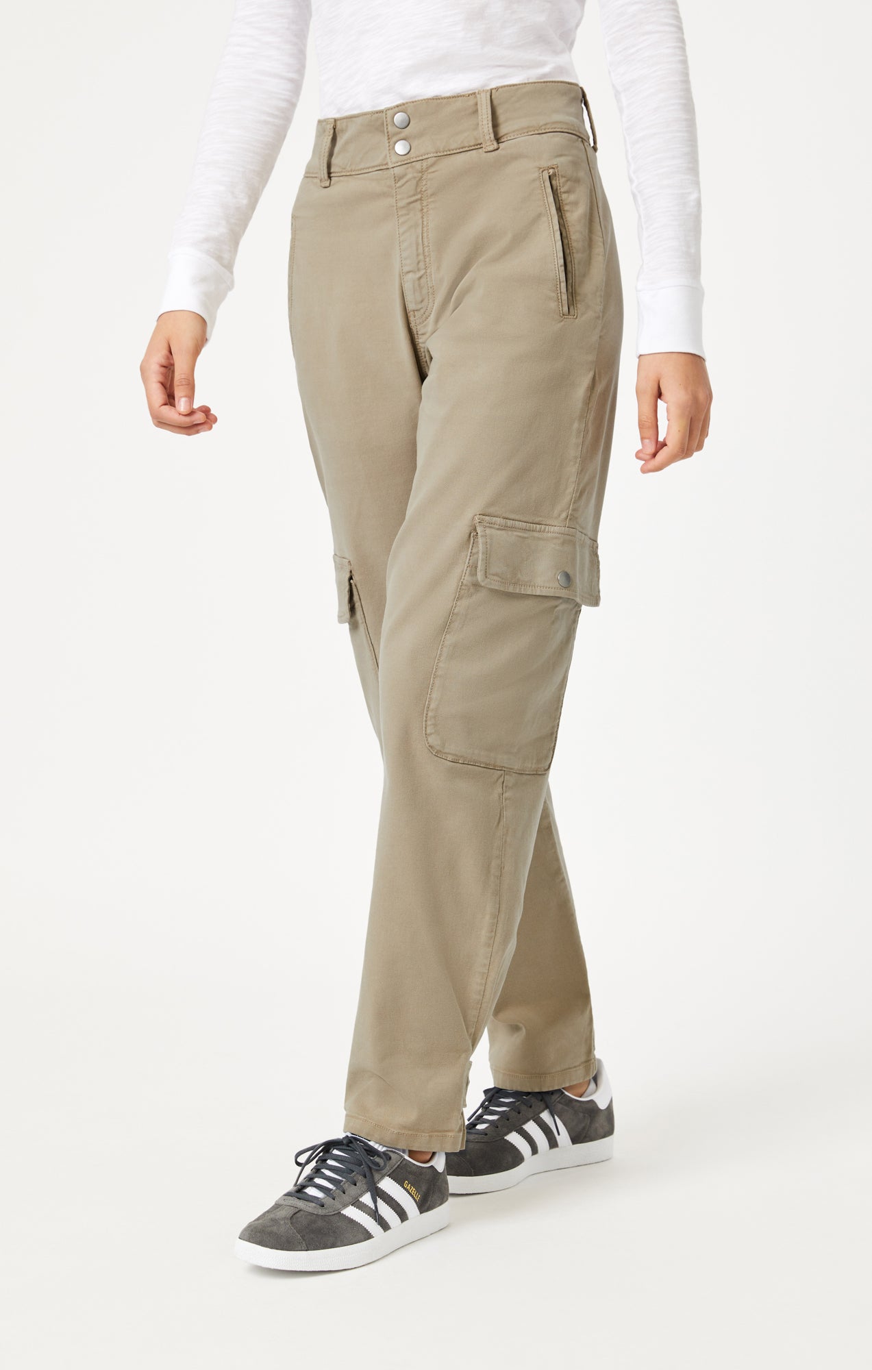 ELSIE CARGO PANTS IN CHINCHILLA LUXE TWILL - Mavi Jeans