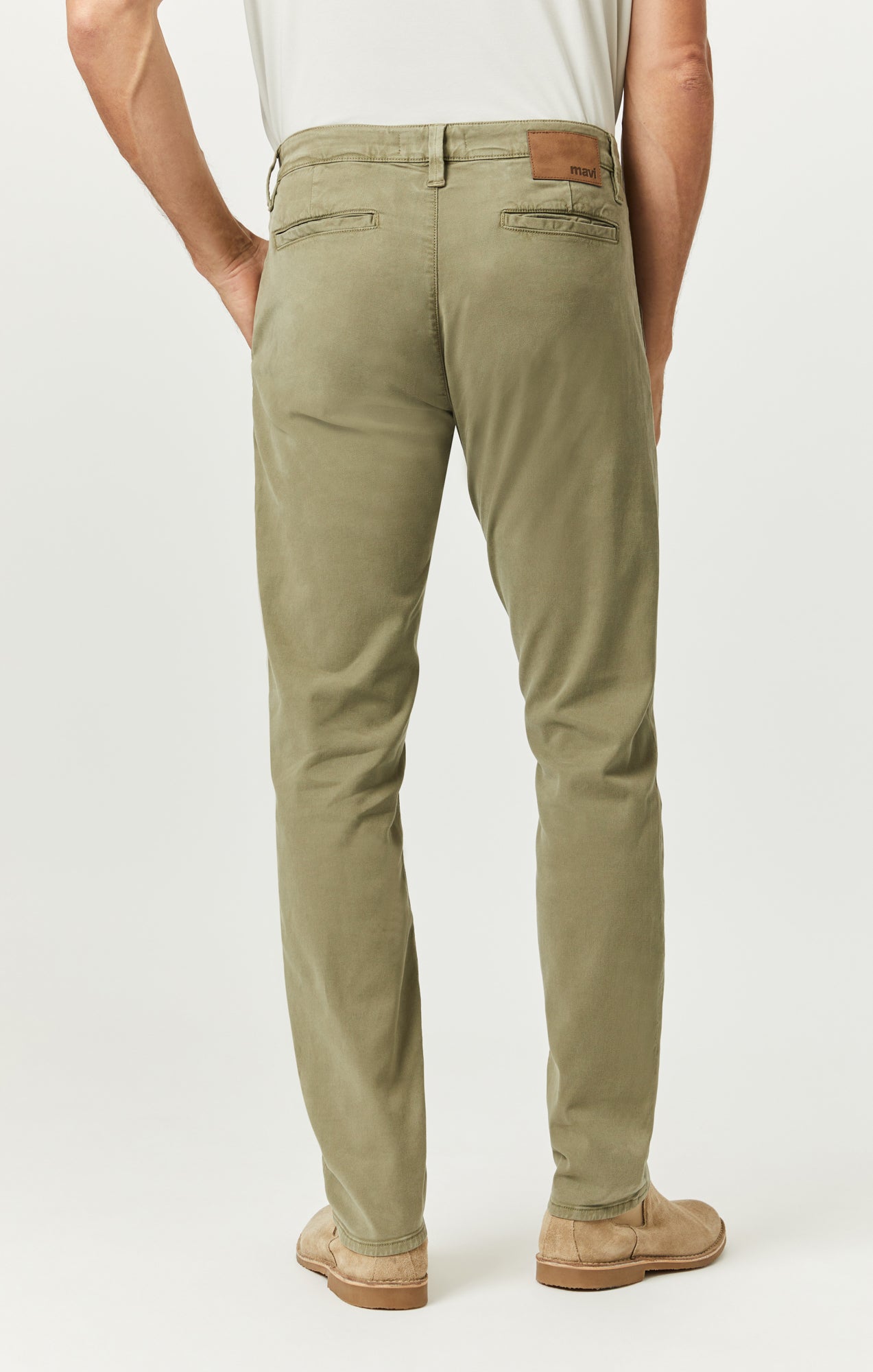 MILTON SLIM STRAIGHT CHINO IN DEEP GREEN LUXE TWILL - Mavi Jeans