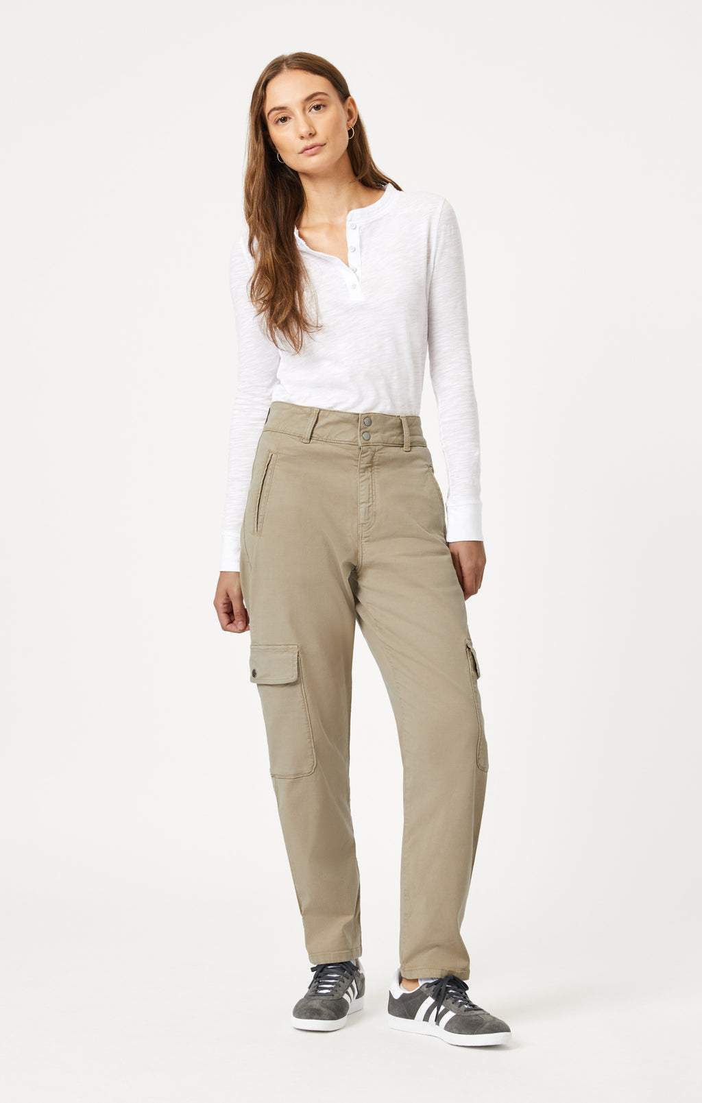 ELSIE CARGO PANTS IN CHINCHILLA LUXE TWILL - Mavi Jeans