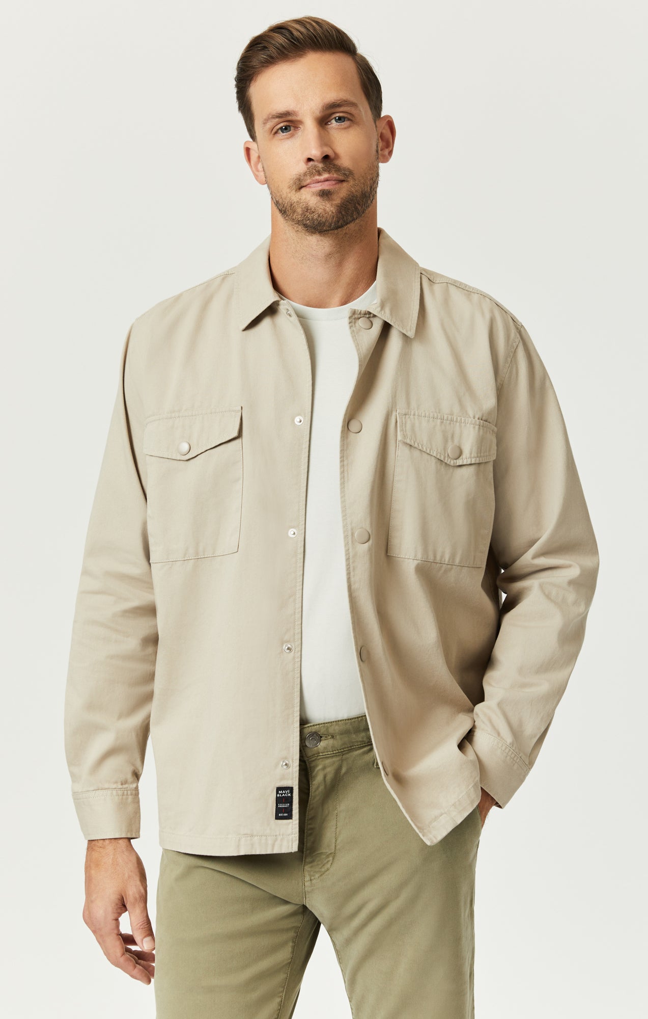 DOUBLE POCKET OVERSHIRT IN PURE CASHMERE - Mavi Jeans