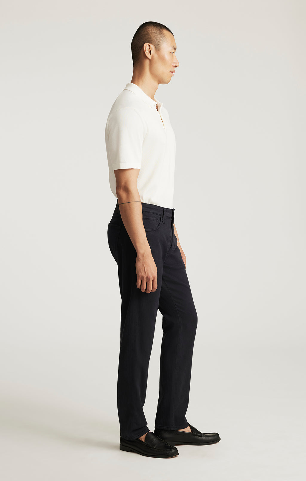 MARCUS SLIM STRAIGHT LEG IN NAVY HERRINGBONE - Mavi Jeans