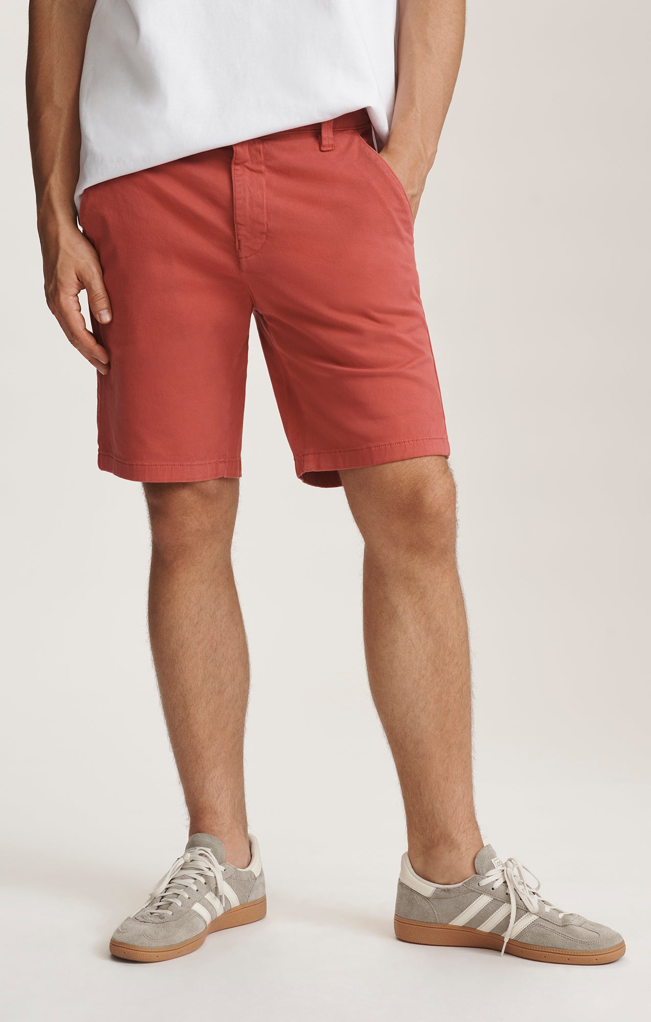 JACOB CROP SHORTS IN BUBBLEGUM CASUAL TWILL - Mavi Jeans