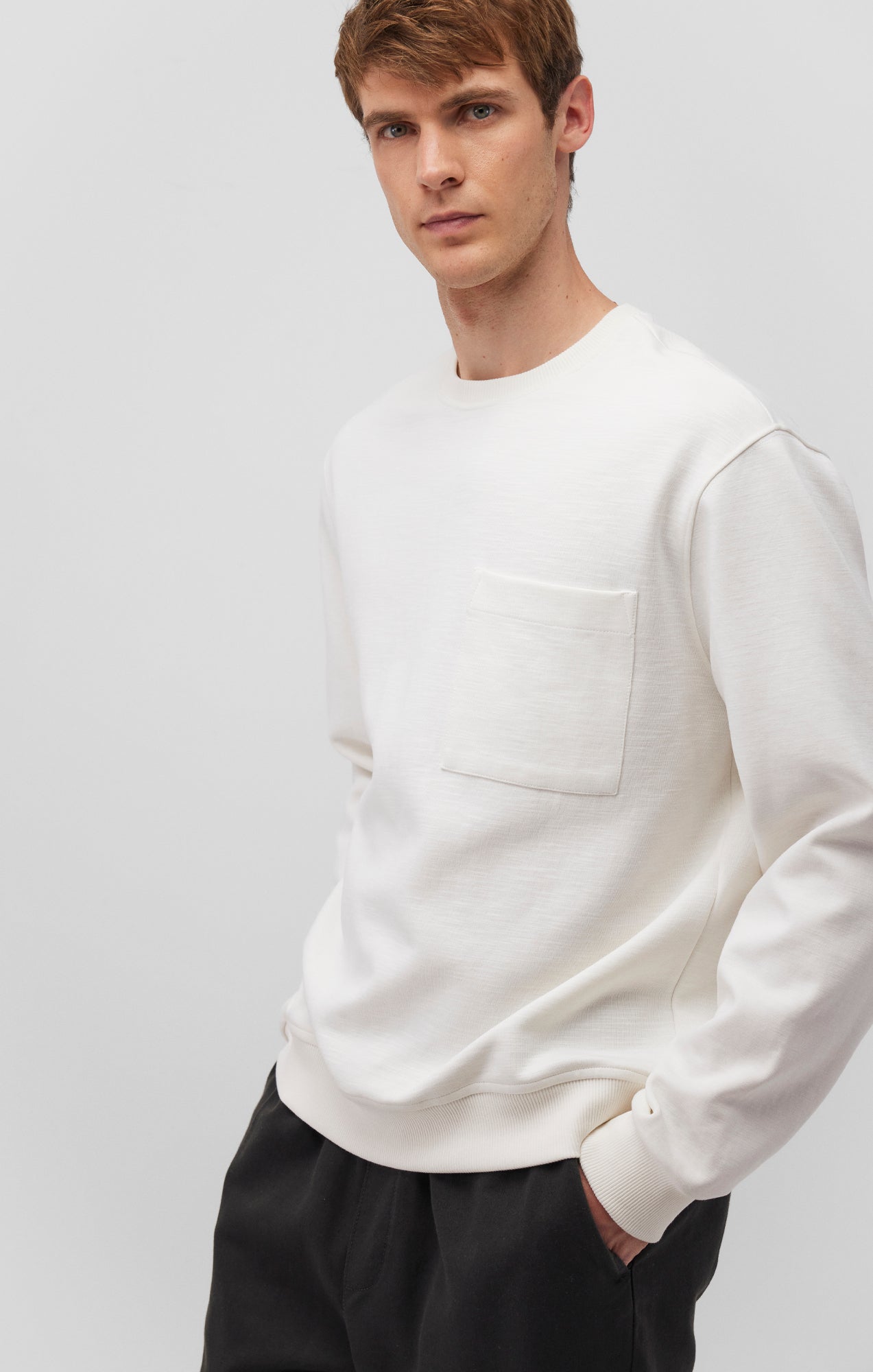 ONE POCKET SWEATSHIRT IN ANTIQUE WHITE - Mavi Jeans
