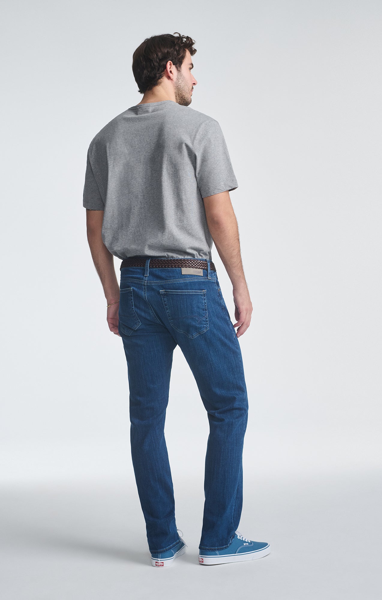 SHORT SLEEVE CREW NECK T-SHIRT IN GREY MELANGE - Mavi Jeans